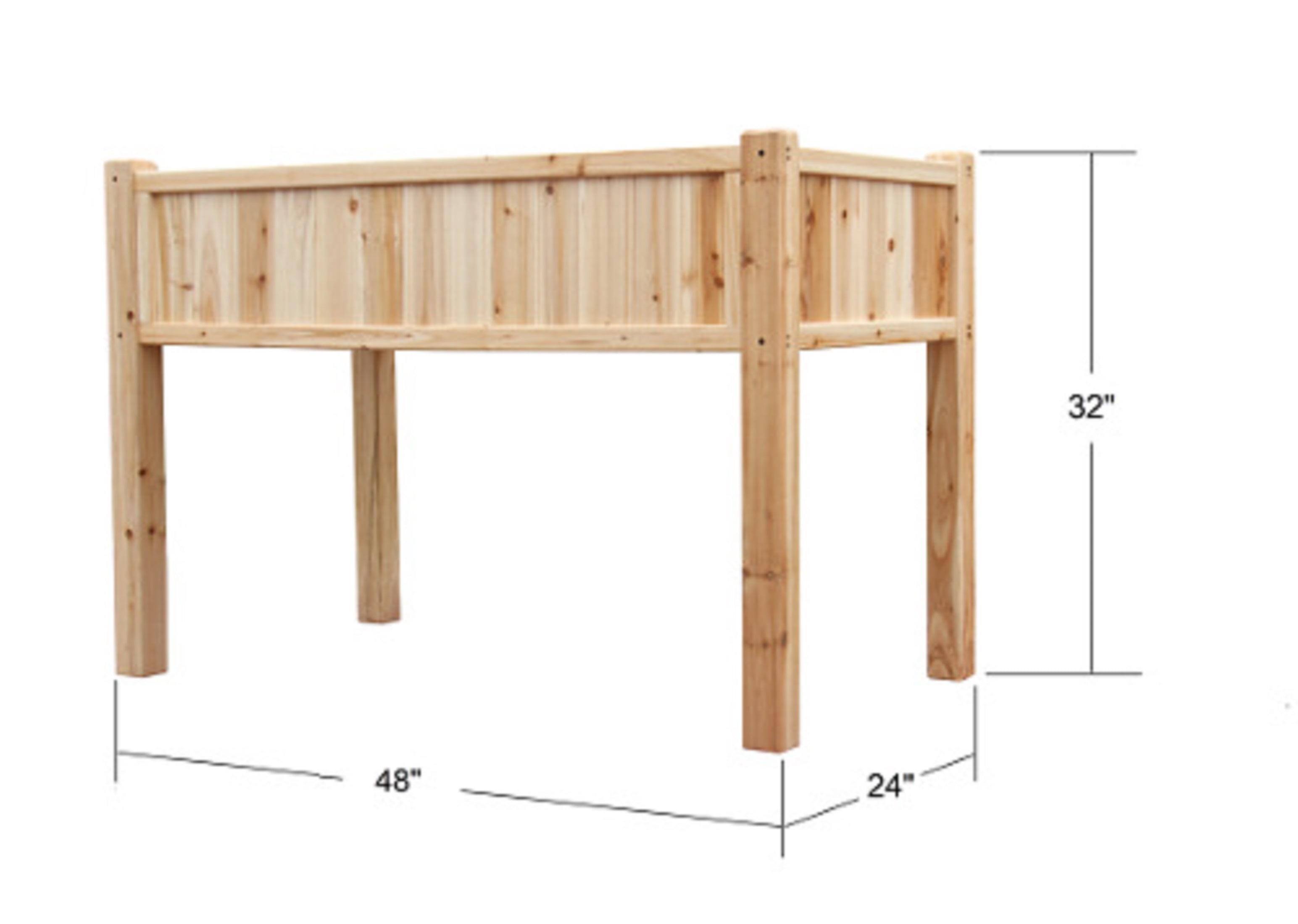 Timber Valley Cedar Wood Elevated Garden Bed Raised Planter with Thick Legs - Image 5