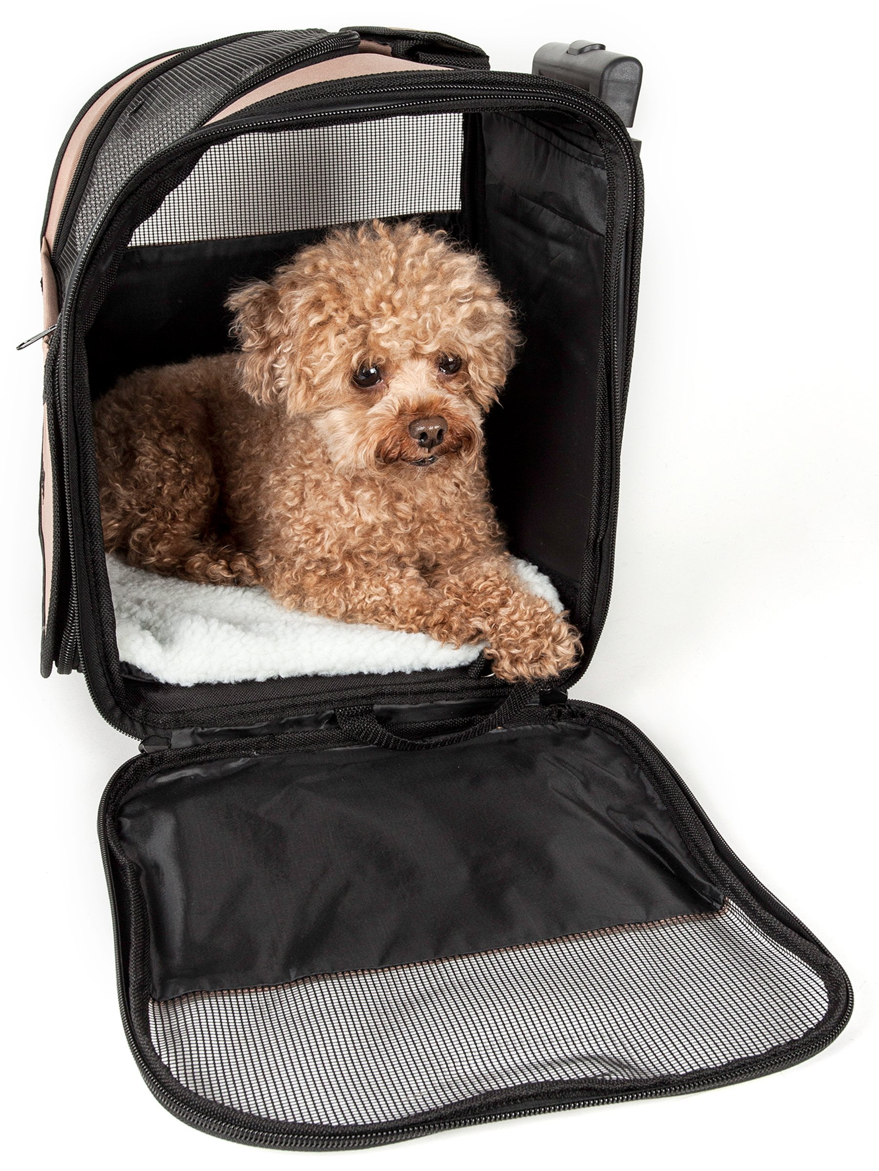 Pet Life ® 'Pawdon Me ' Wheeled Airline Approved Travel Collapsible Pet Dog Carrier - Image 3