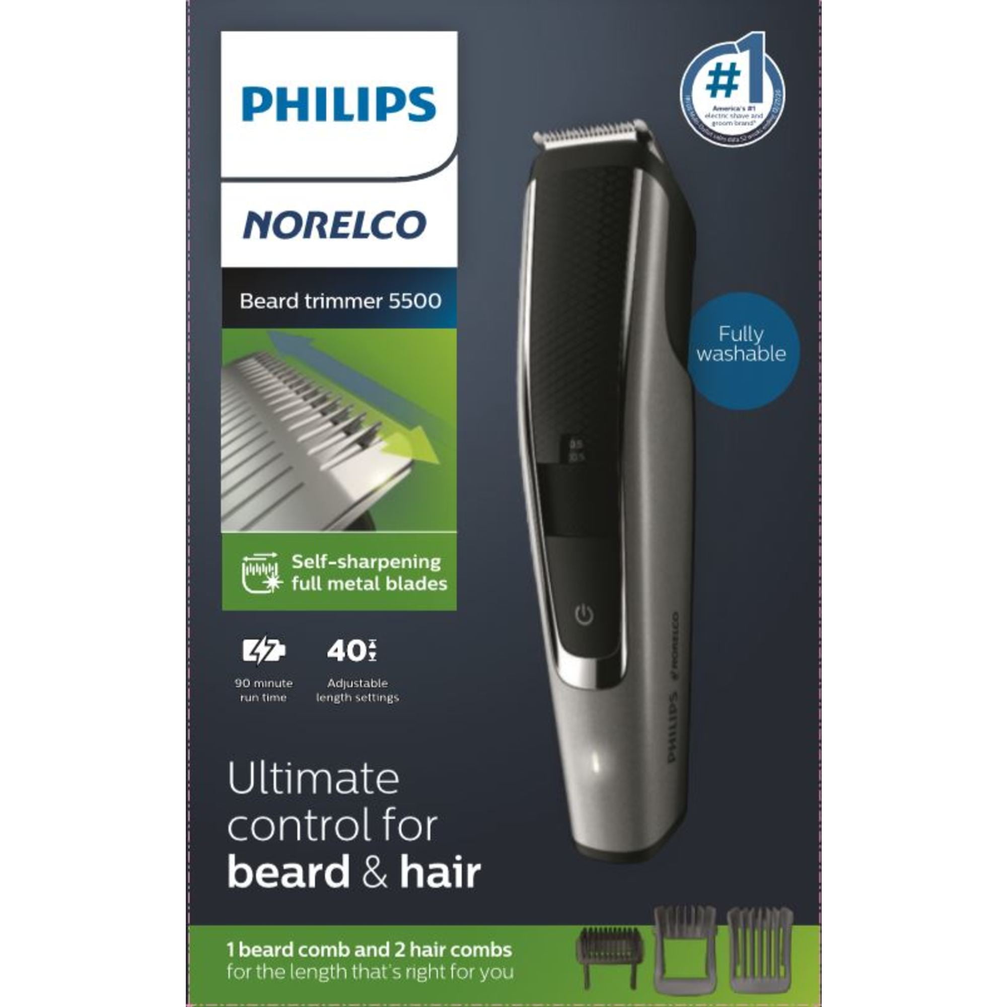 Philips Norelco Beard Trimmer and Hair Clipper Series 5000, Electric, Cordless Trimmer, BT5502/40 - Image 5