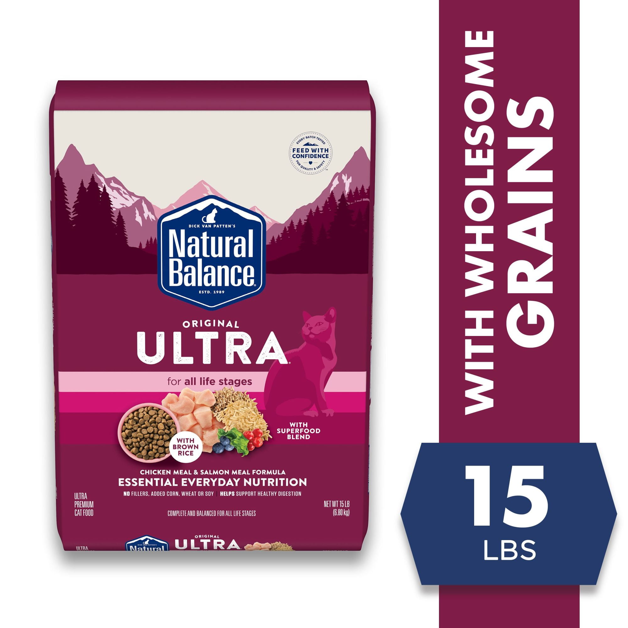 Natural Balance Original Ultra Chicken Meal & Salmon Meal Formula Dry Cat Food, 15 Pounds - Image 8