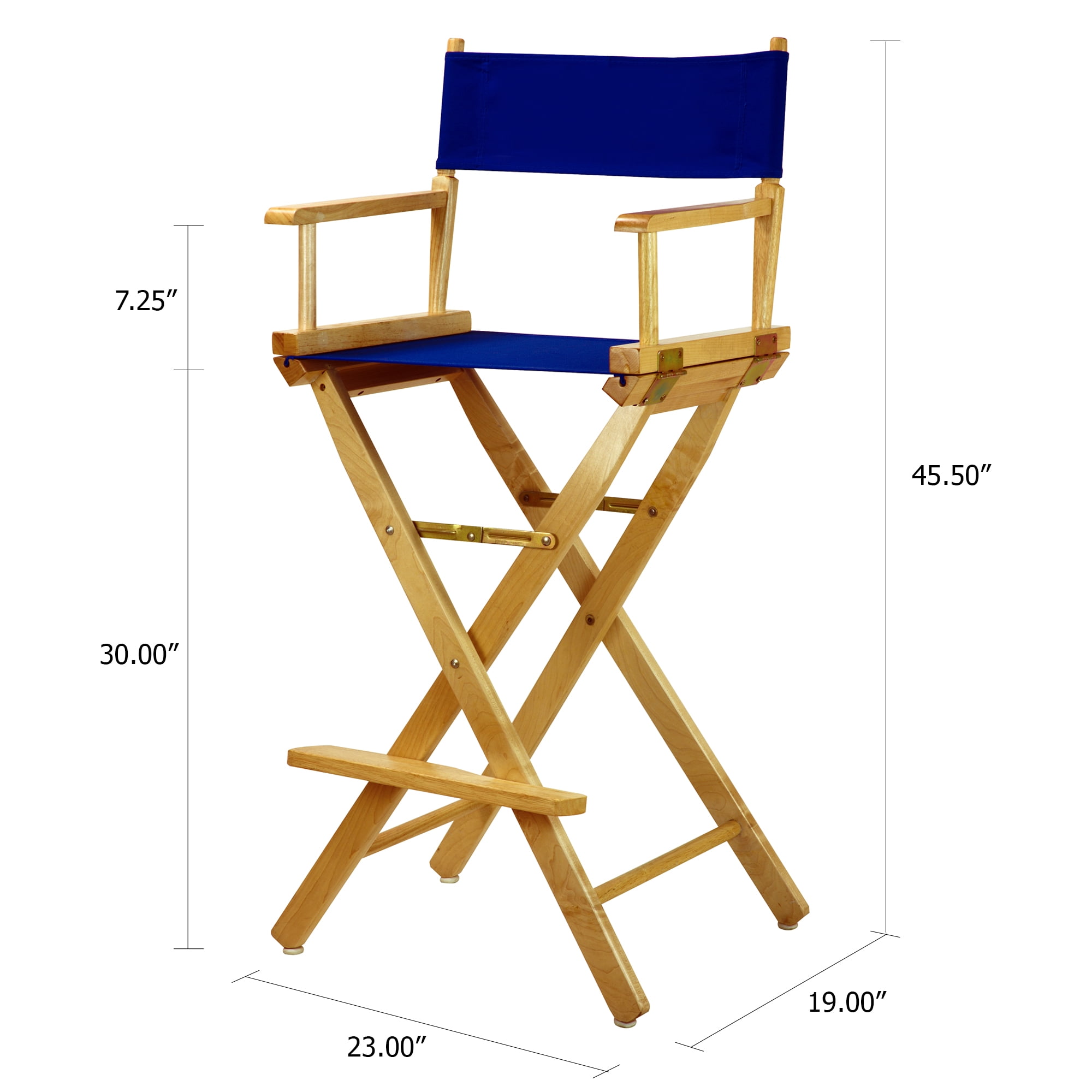 "30" Director's Chair Natural Frame-Royal Blue Canvas" - Image 2