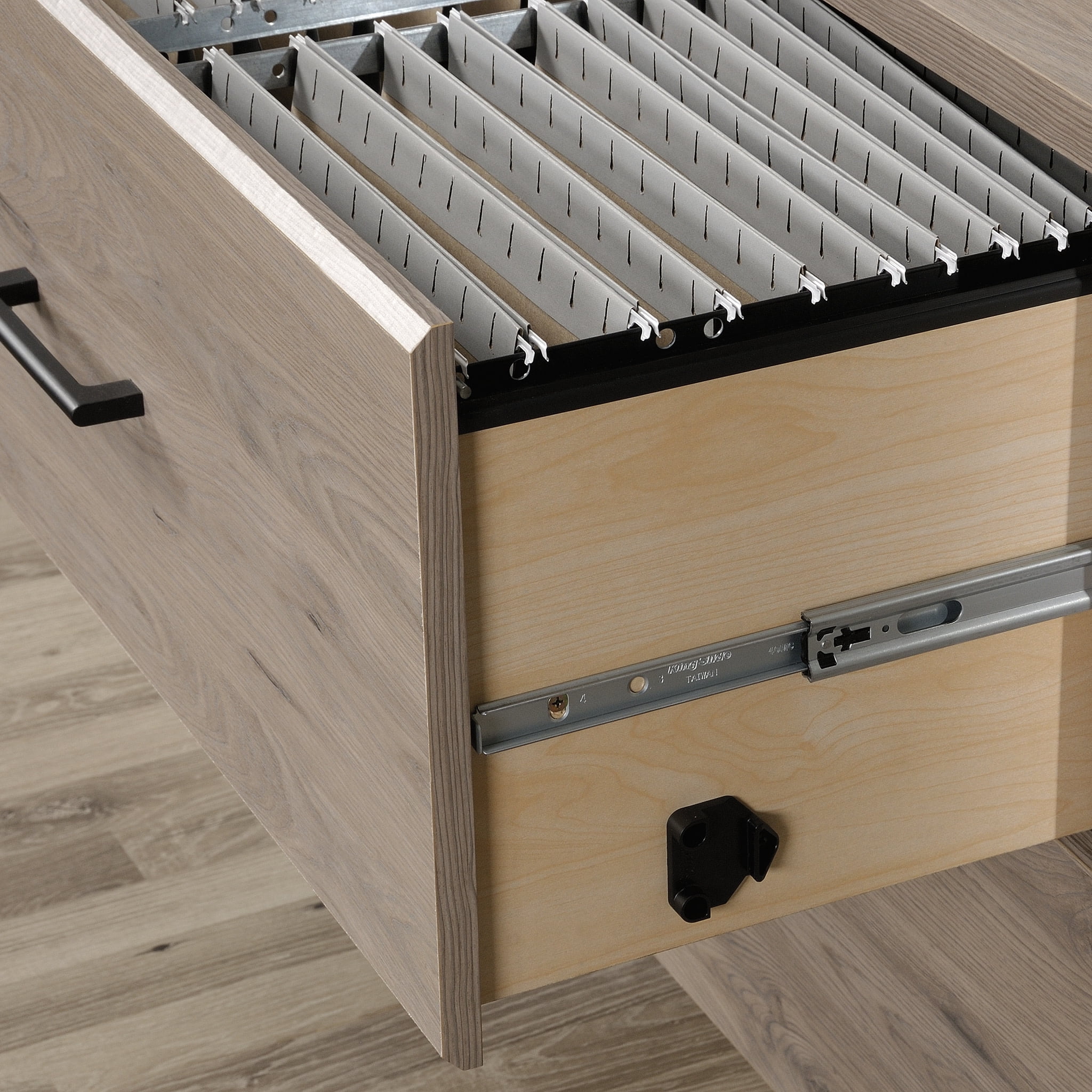 Sauder Summit Station Lateral File, Laurel Oak Finish - Image 4