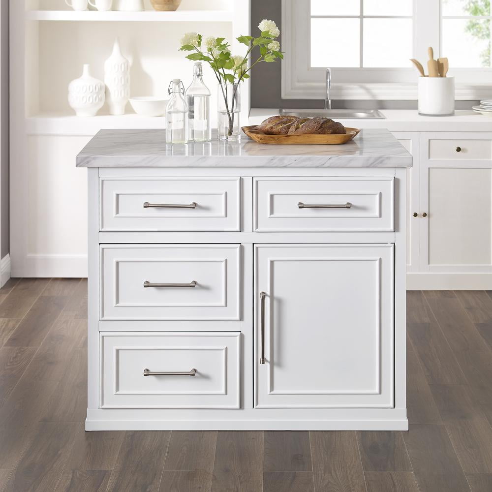 Crosley Furniture Cutler Faux Marble Top Kitchen Island - Image 9
