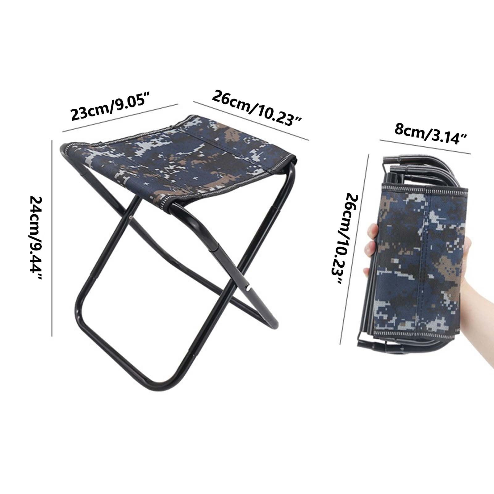 JilgTeok Folding Stool 17.8 Height Heavy Duty Camping Stool outdoor Portable Chair Hold To 110KG For Walking Hiking Fishing - Image 2