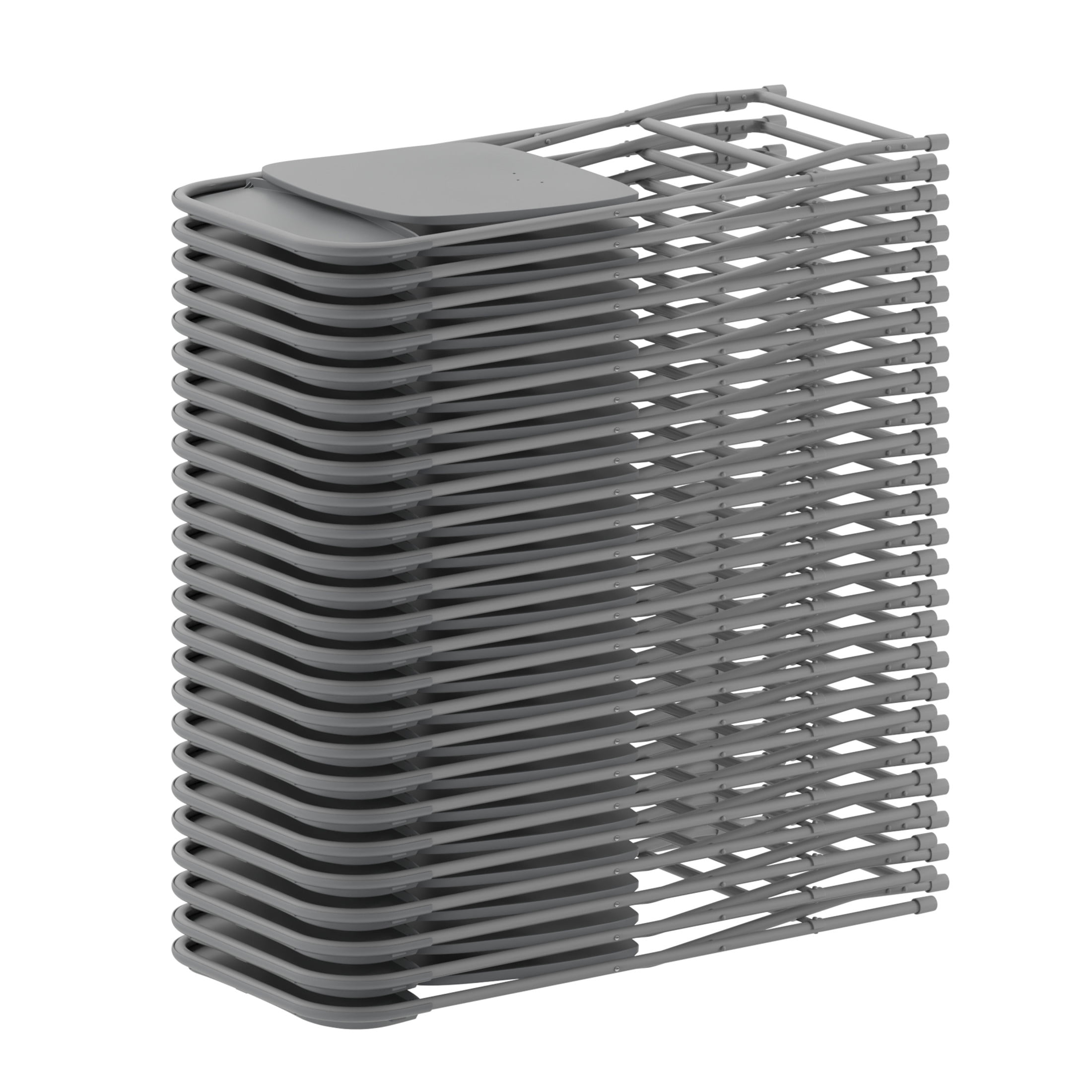 Flash Furniture Hercules Series Plastic Folding Event Chairs for Adults, Set of 10, Gray - Image 18