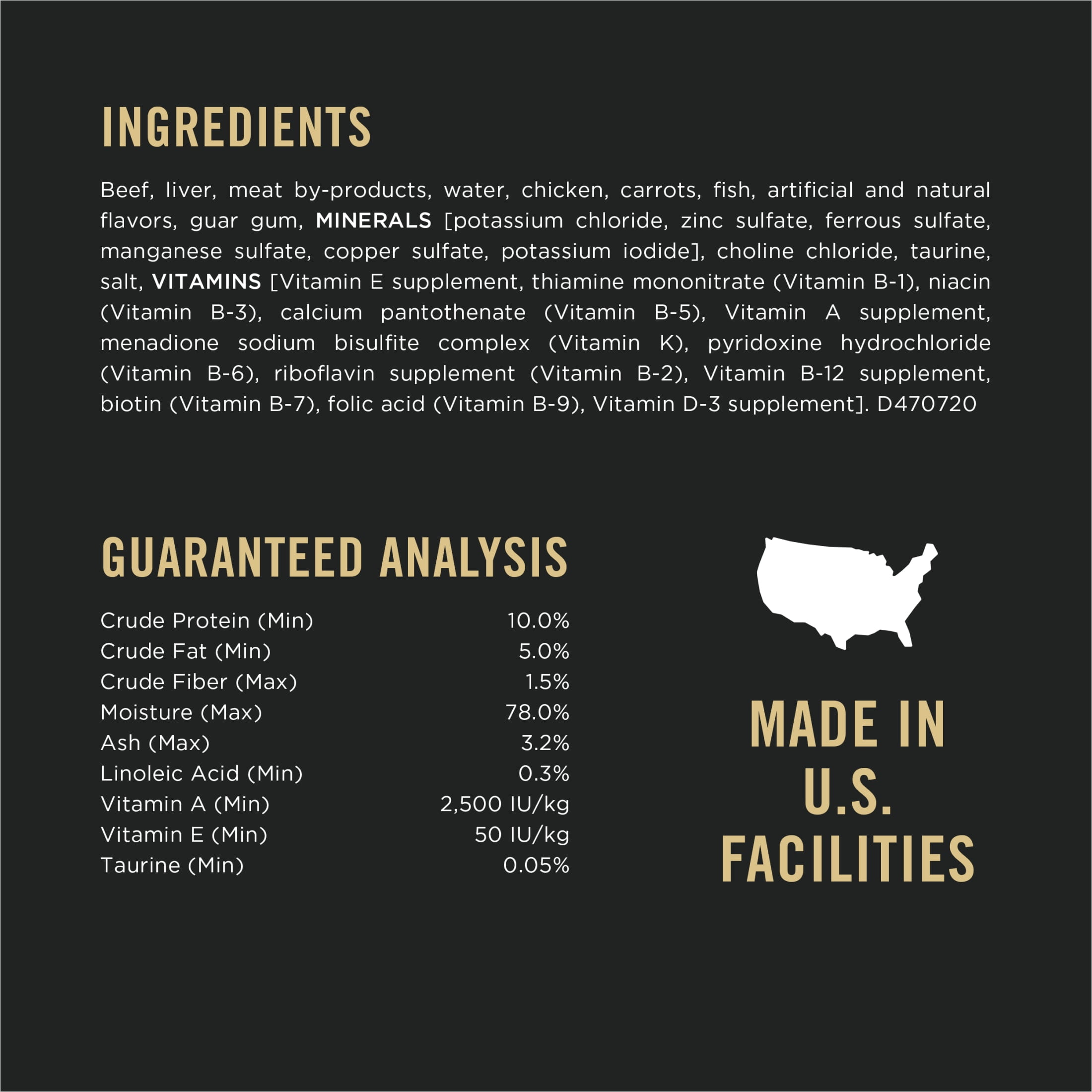 Purina Pro Plan, Grain-Free Beef & Carrots Entree, Wet Cat Food, 5.5 oz Cans, 24 Pack - Image 2