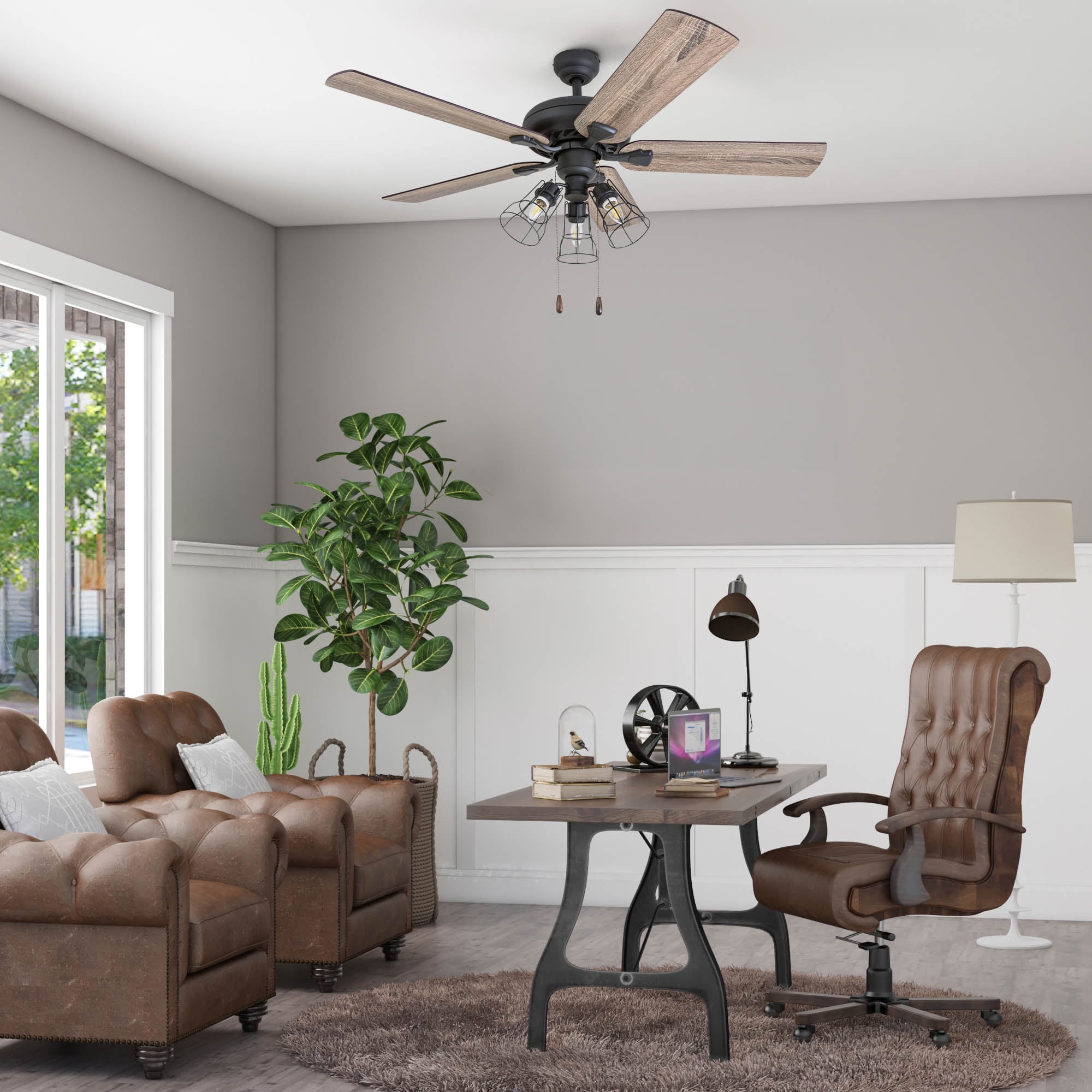 52" Prominence Home Lincoln Woods Aged Bronze Ceiling Fan - Image 8