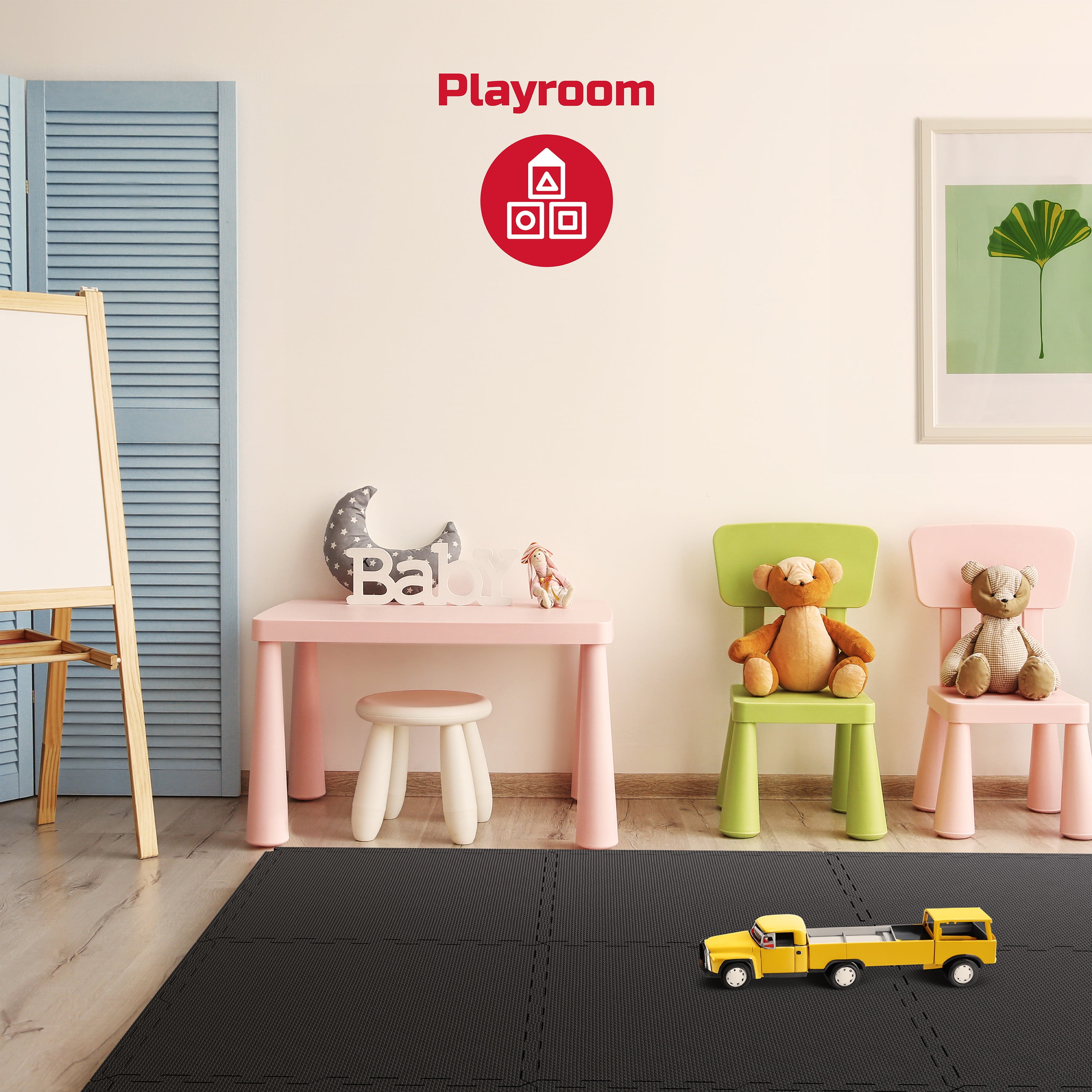 FitRx Pro Mat Exercise Mat, 12-Pack 24" x 24" Interlocking Foam Floor Tiles for Home Gym EVA Foam Mat, 48 sq. ft. - Image 6