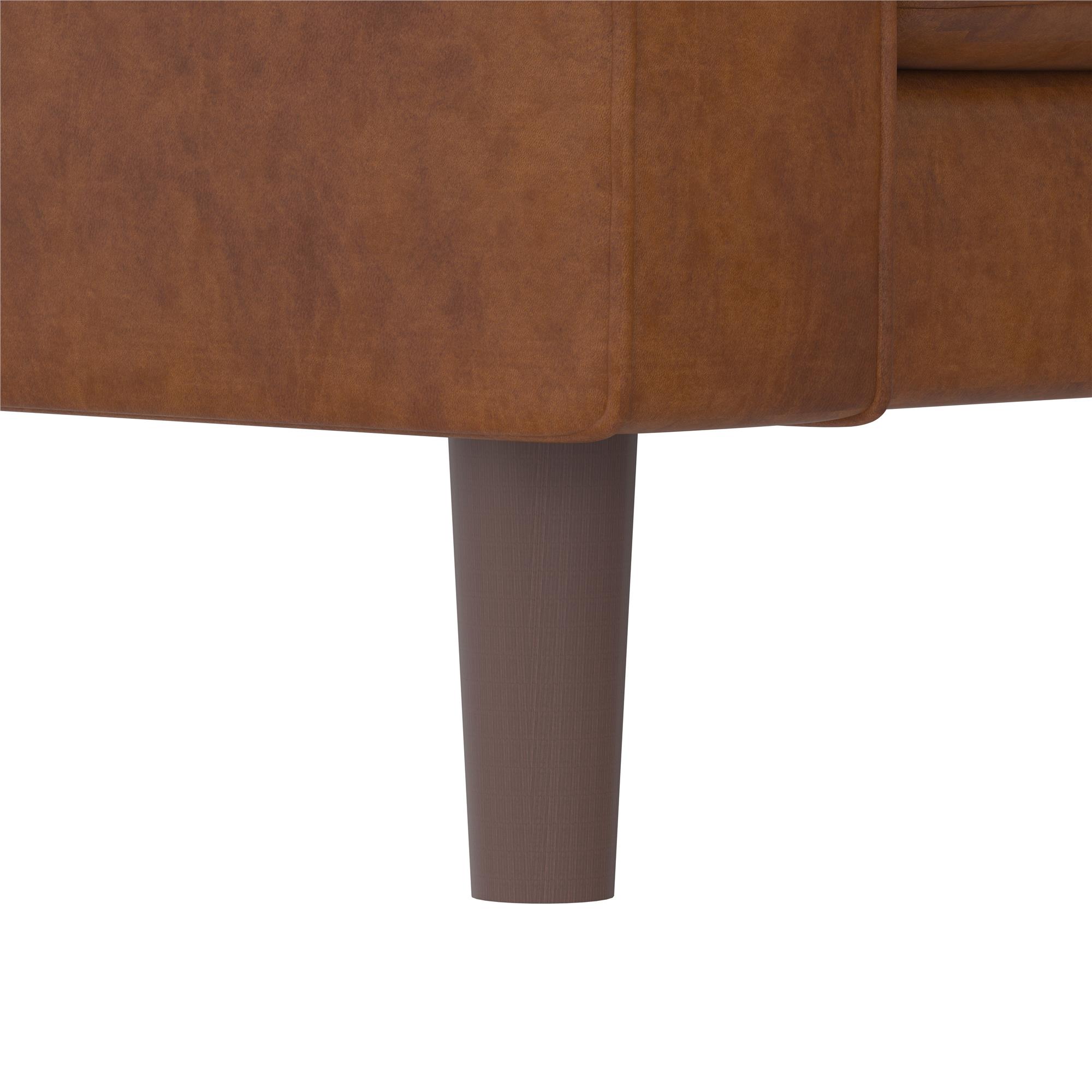 DHP Bryanna Loveseat 2 Seater Sofa , Camel Faux Leather - Image 12