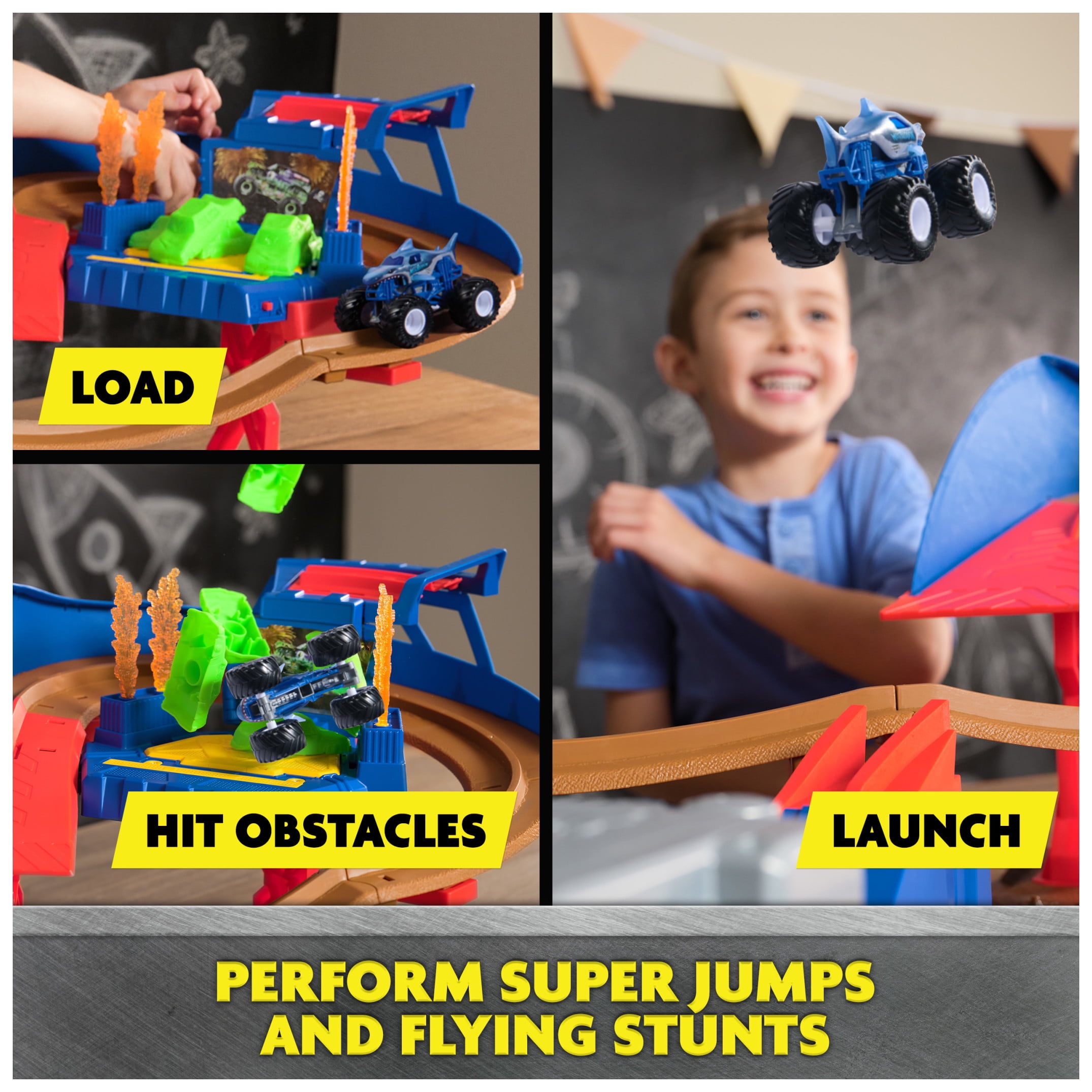 Monster Jam, Supercharge Speedway 46-inch Long Playset with 2 Monster Trucks, for Ages 3 and up - Image 4