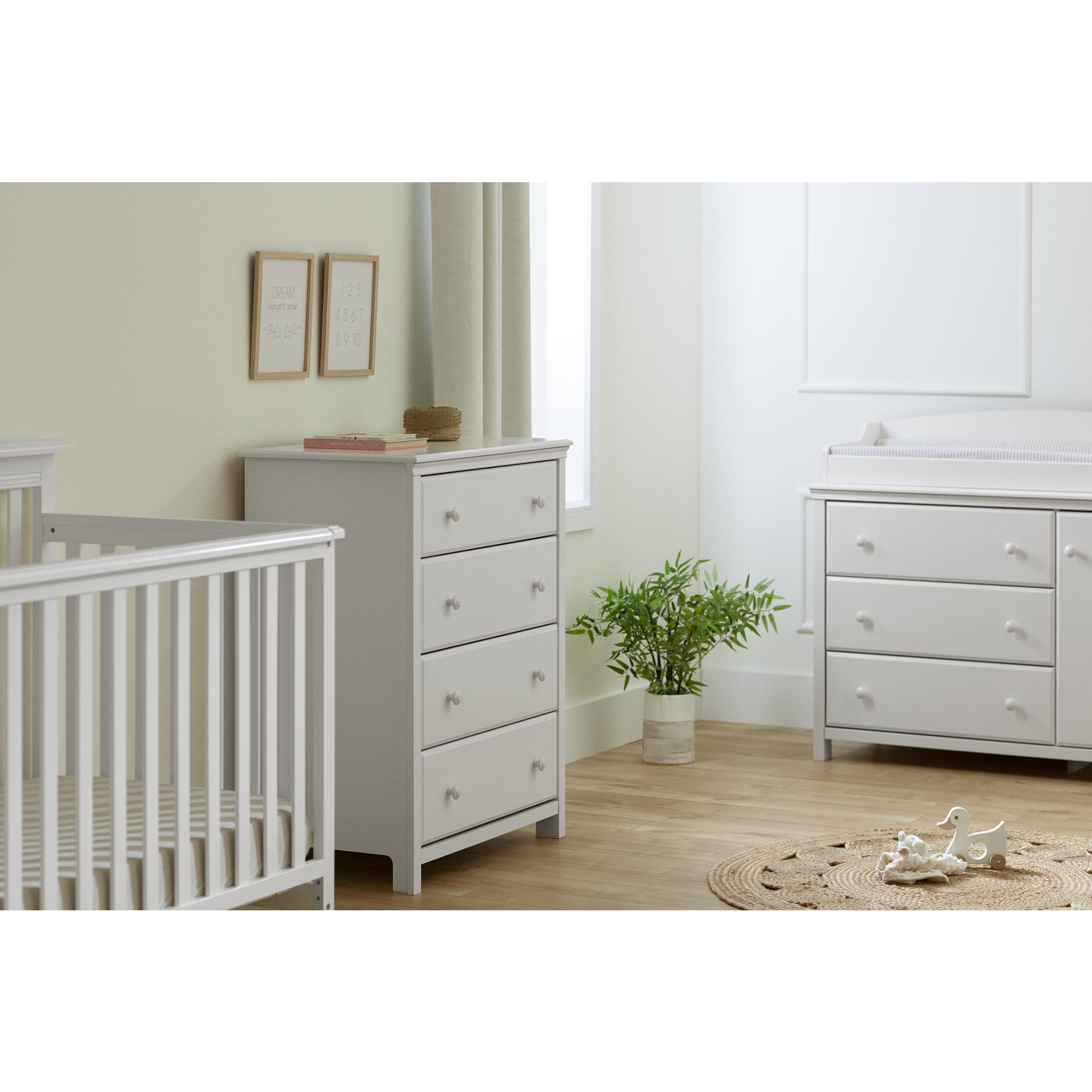 South Shore Cotton Candy Coastal Toddlers 4-Drawers Dresser Pure White - Image 5