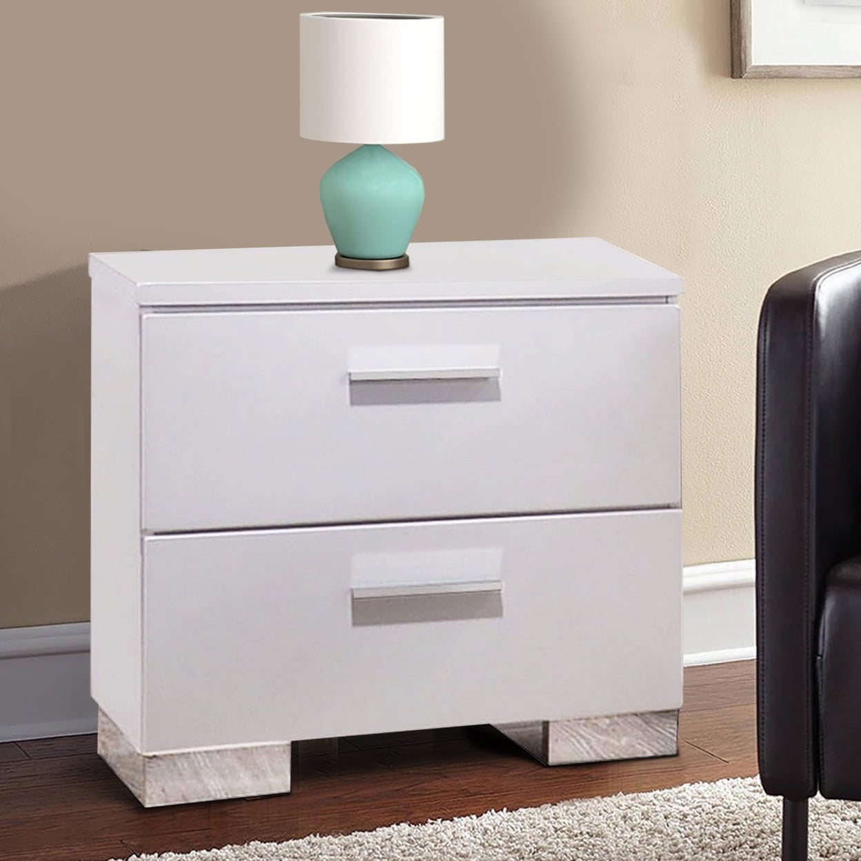 ACME Furniture Lorimar 2-Drawer Wooden Nightstand in White - Image 2