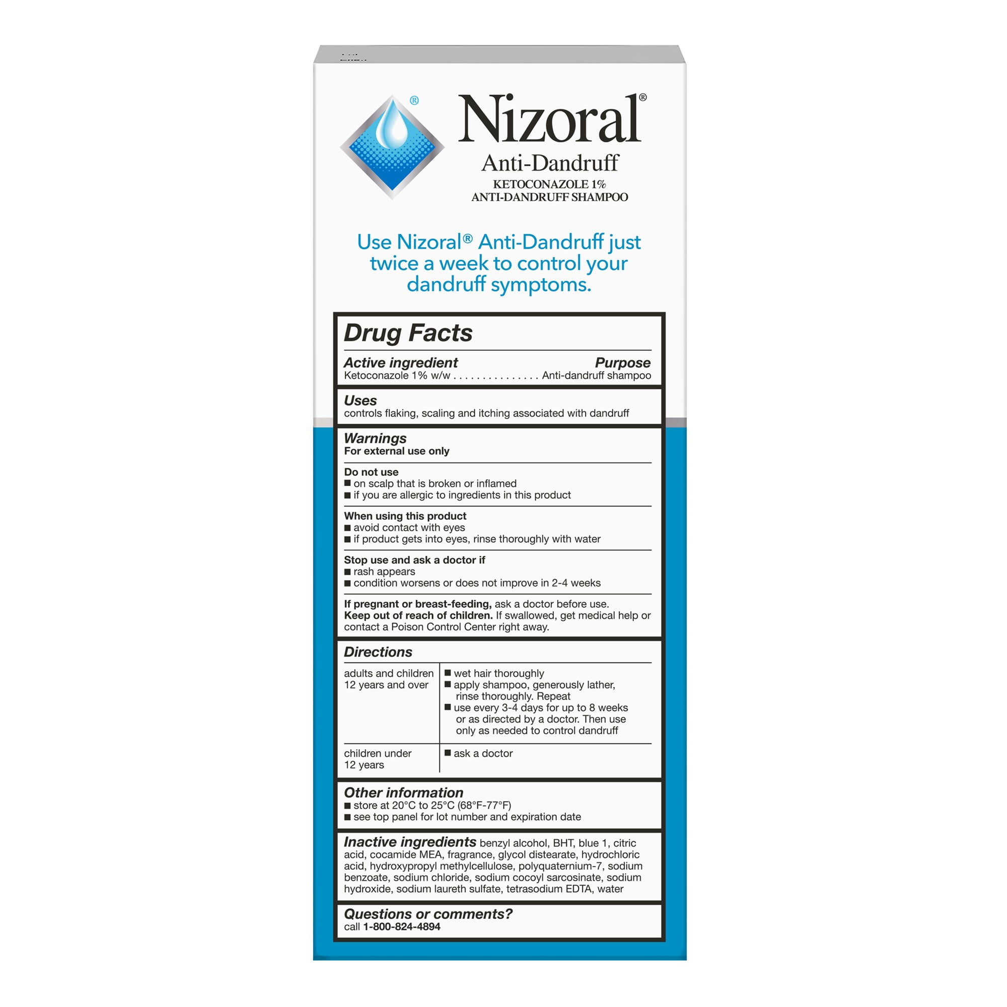 Nizoral Anti-Dandruff Shampoo with 1% Ketoconazole, Fresh Scent, 21 Fl Oz (Pack of 3) - Image 5