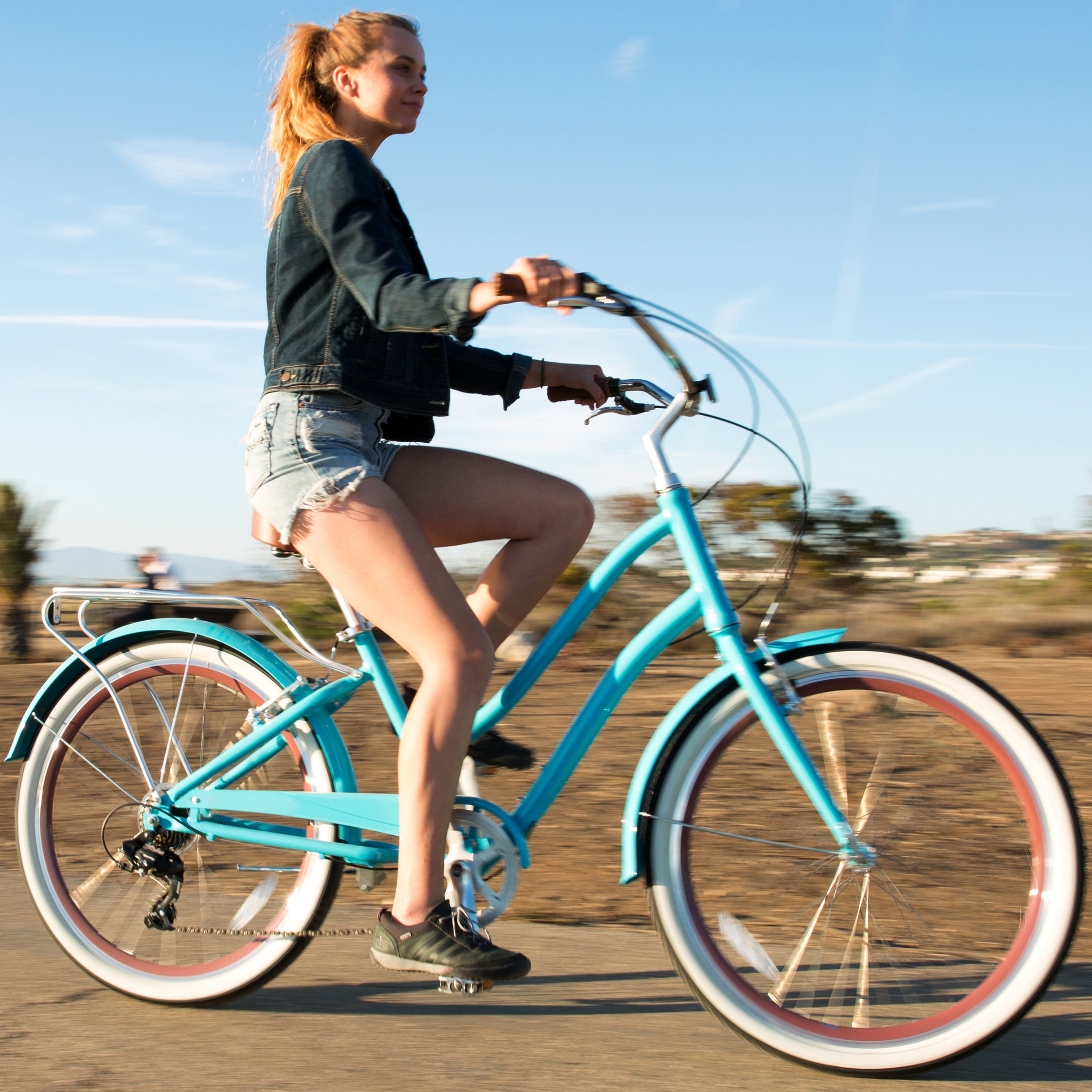 sixthreezero Every journey Women's 7-Speed Step-Through Hybrid Cruiser Bicycle, 26 In. Wheels and 17.5 In. Frame, Teal - Image 8