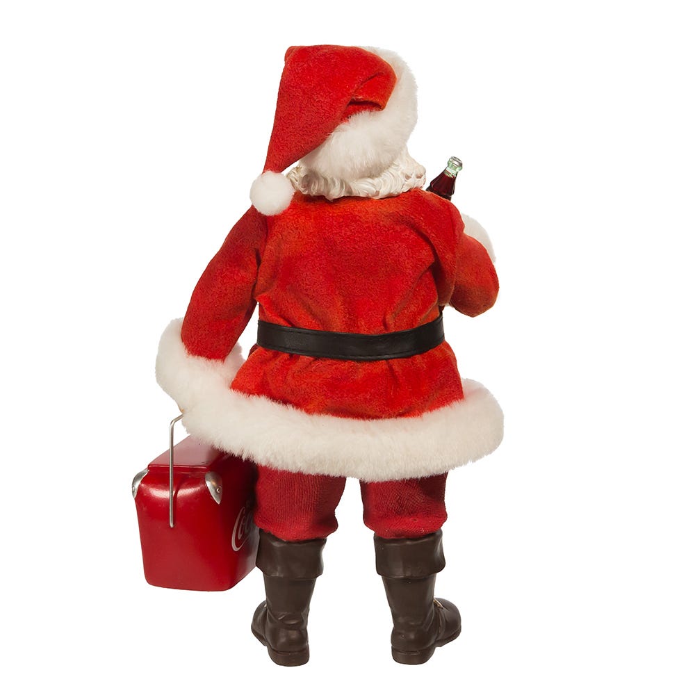 Coca-Cola Coke Cooler Table Piece Santa, 10.5-Inches, Multi-Colored - Image 3