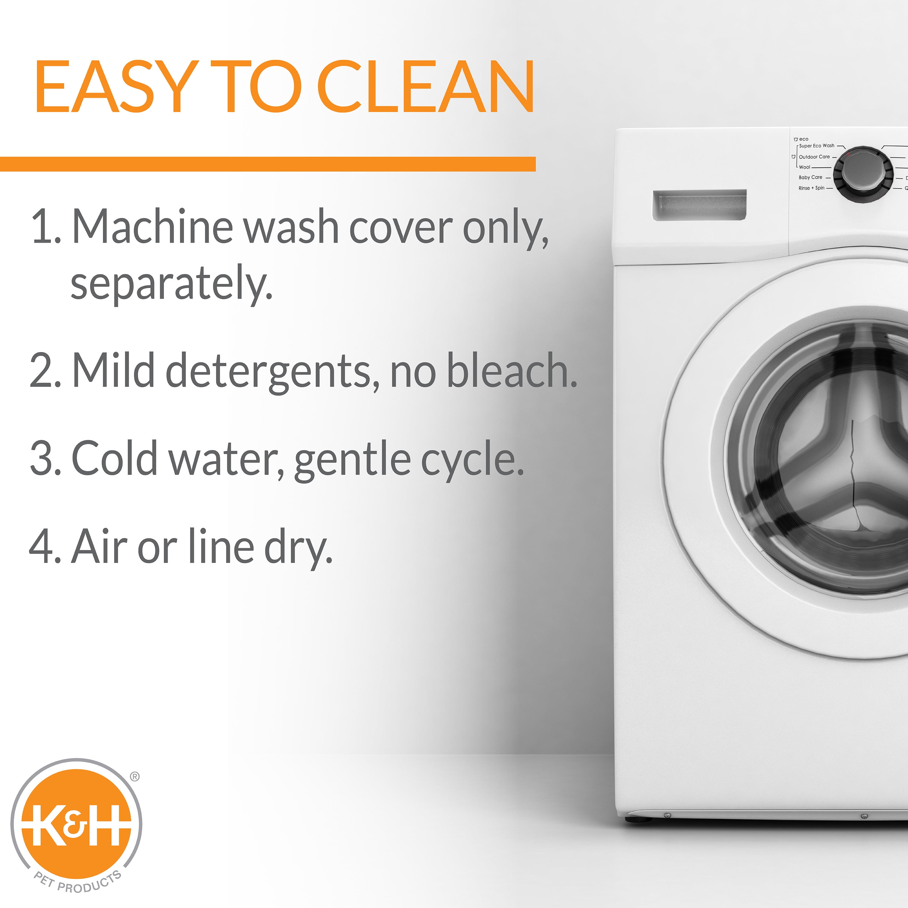 K&H Pet Products Feather-Top Orthopedic Dog Bed Charcoal/Gray Large 40 X 50 Inches - Image 7