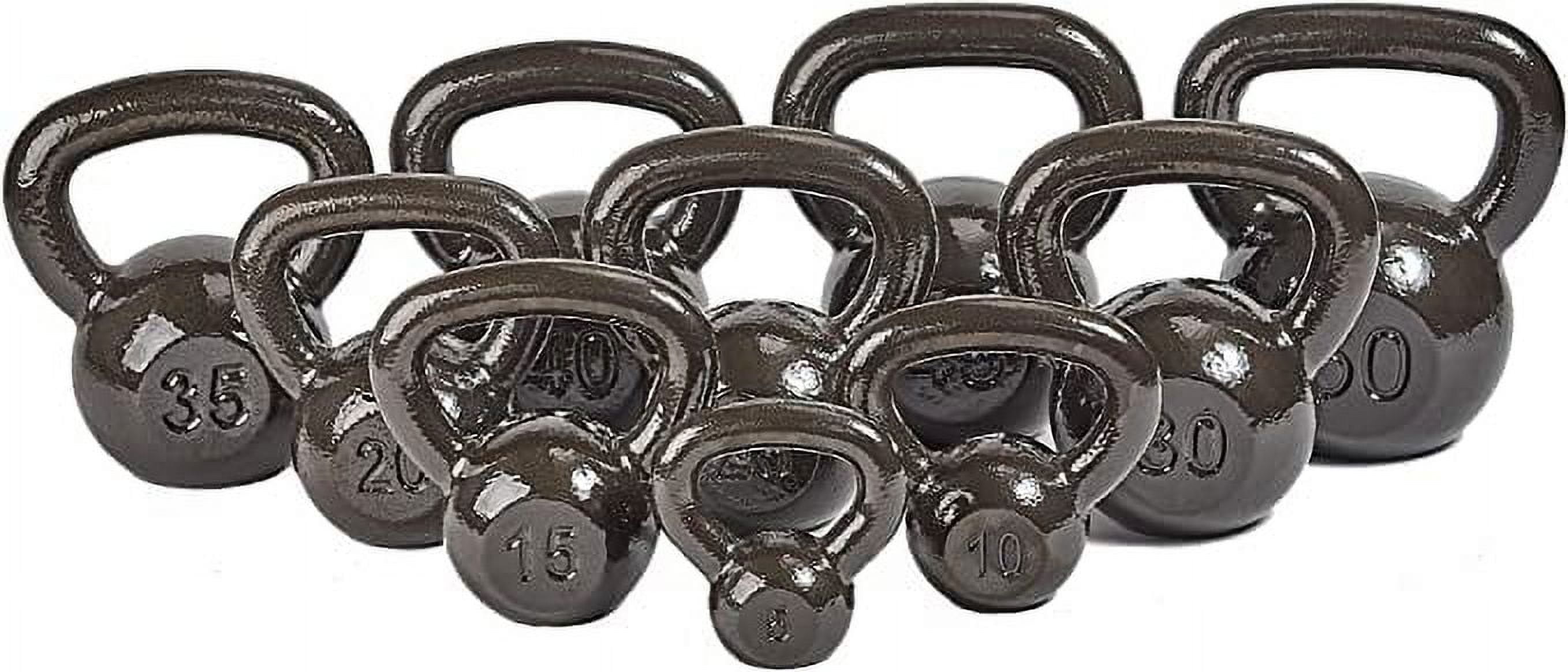 HULKFIT Cast Iron Enamel Coated Strength Training Kettlebell Weights - Image 3