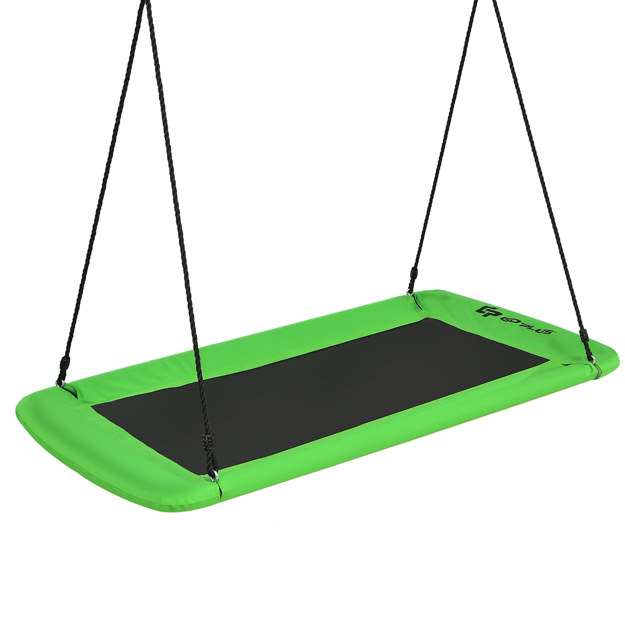 Goplus 700lb Giant 60'' Platform Tree Swing Outdoor w/ 2 Hanging Straps Green - Image 5
