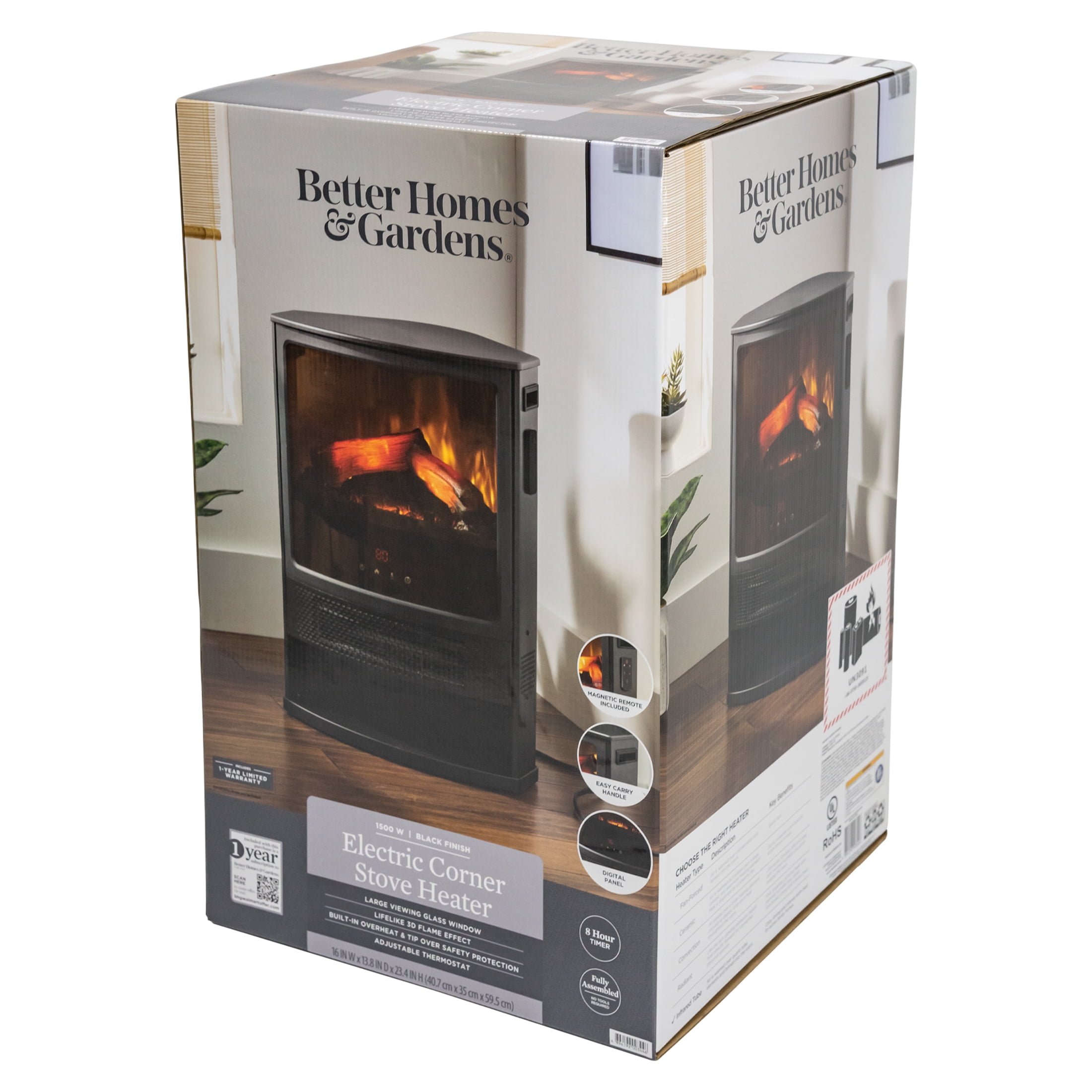 Better Homes & Gardens New Electric Corner Stove Heater with Remote - Image 5