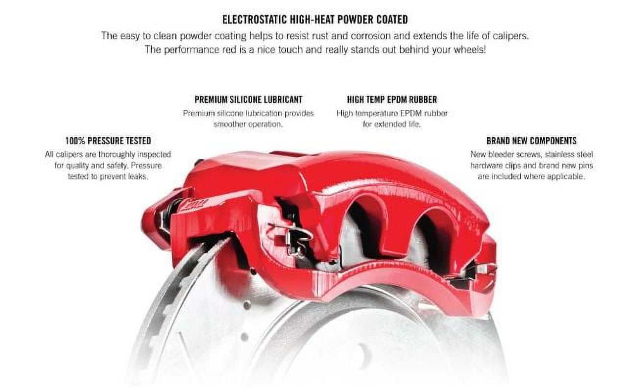 PowerStop Rear Z36 Truck & Tow Brake Pad and Rotor Kit with Red Powder Coated Calipers Fits: CADILLAC CHEVROLET GMC Select Models KC2046-36 - Image 2