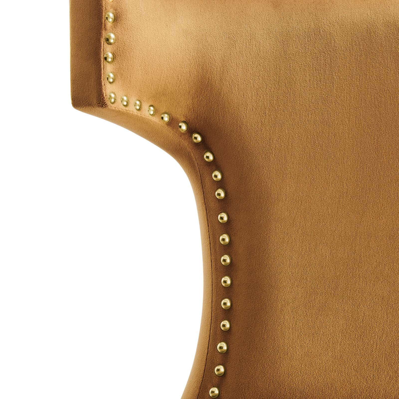 Modway Emanate 19.5" Fabric Upholstered Dining Side Chair in Beige - Image 5