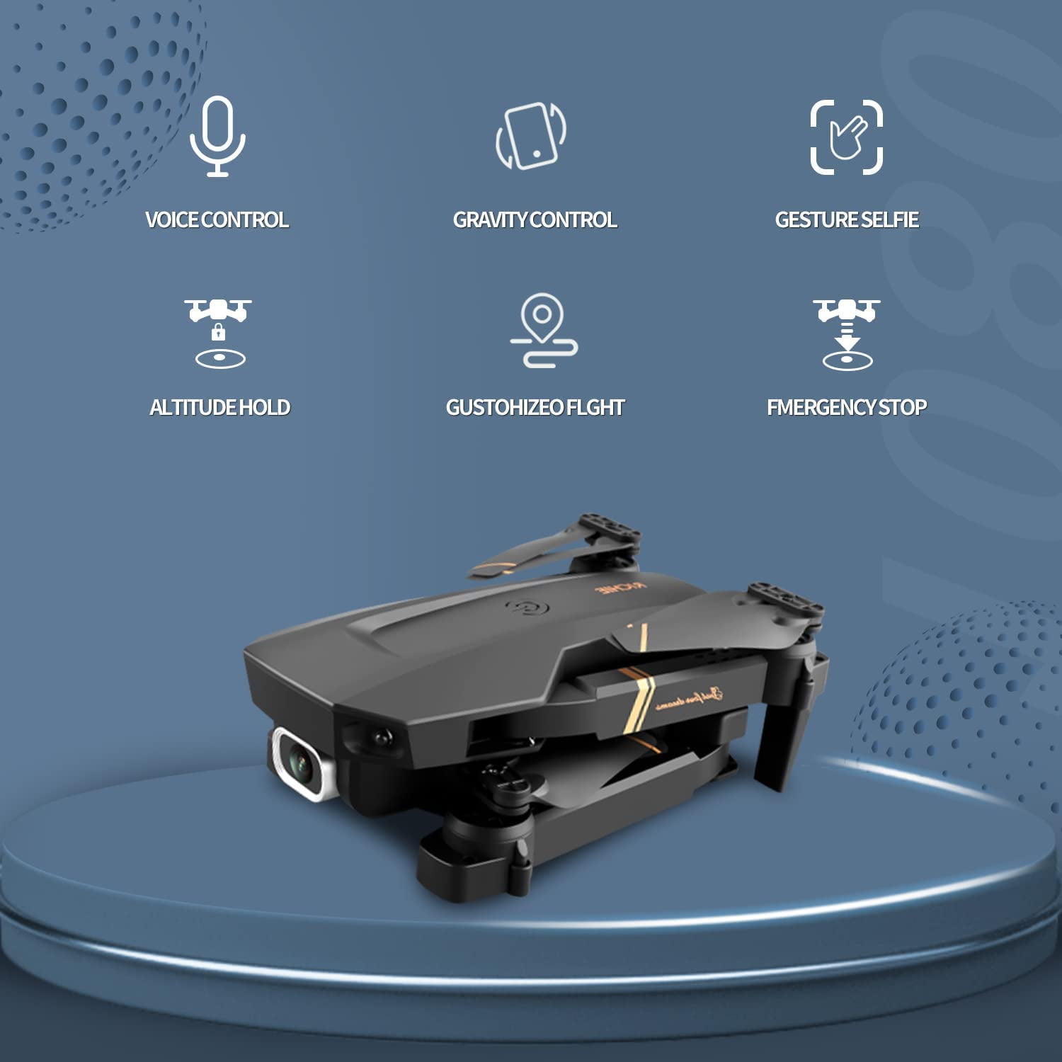 4DRC Drone with 1080P HD Camora for Kids and Sons, FPPV Live Vedio 2 Meduler Batteries Black - Image 5