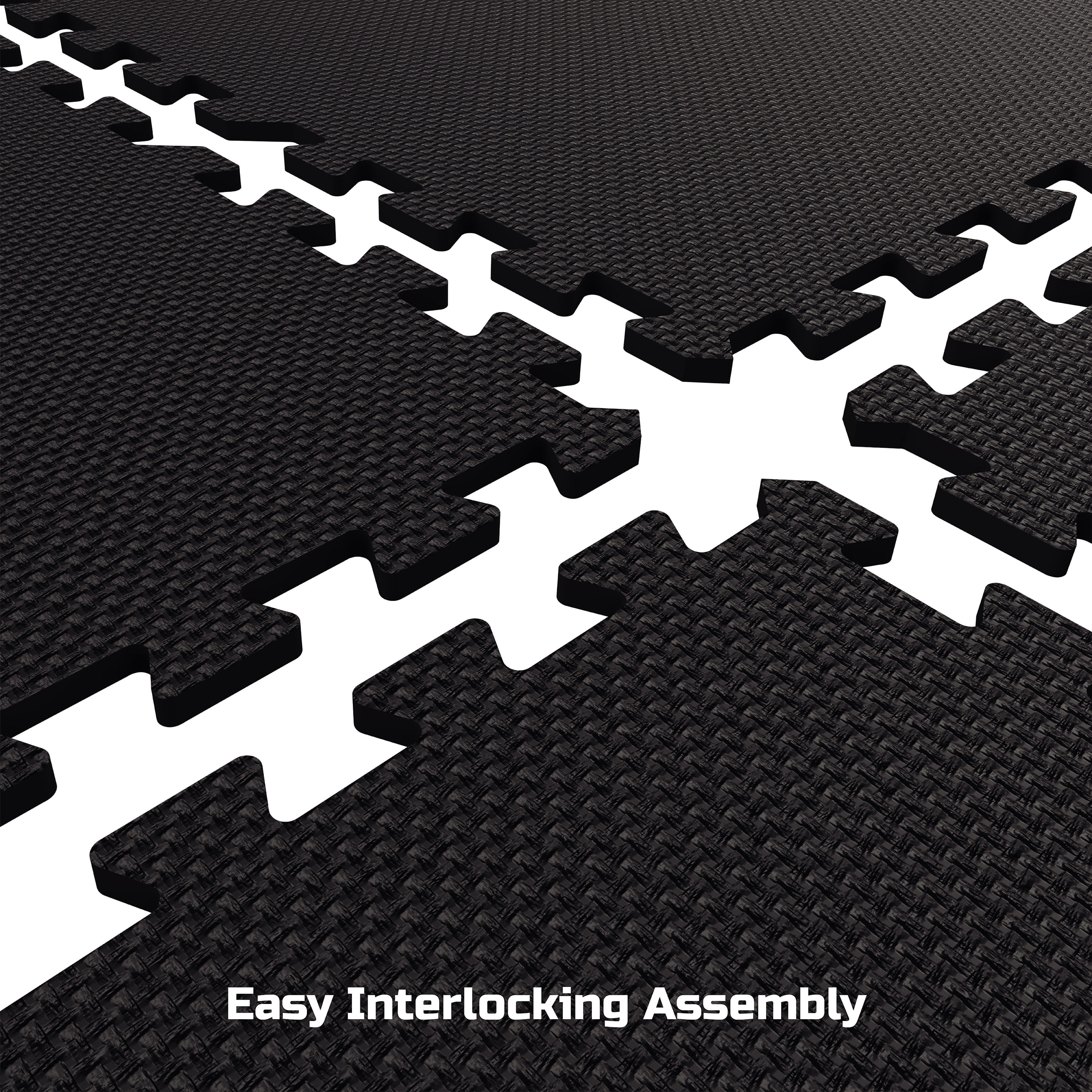 FitRx Pro Mat Exercise Mat, 12-Pack 24" x 24" Interlocking Foam Floor Tiles for Home Gym EVA Foam Mat, 48 sq. ft. - Image 11