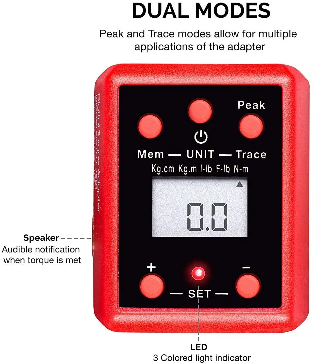 Neiko 20741A 1/2” Digital Torque Adapter, 29.5-147.5 Ft-Lb, 1/2” Drive Digital Torque Wrench Converter/Torque Wrench Adapter, Alert Signals Torque Setting, Calibrate Digital & Analog Torque Wrench - Image 4