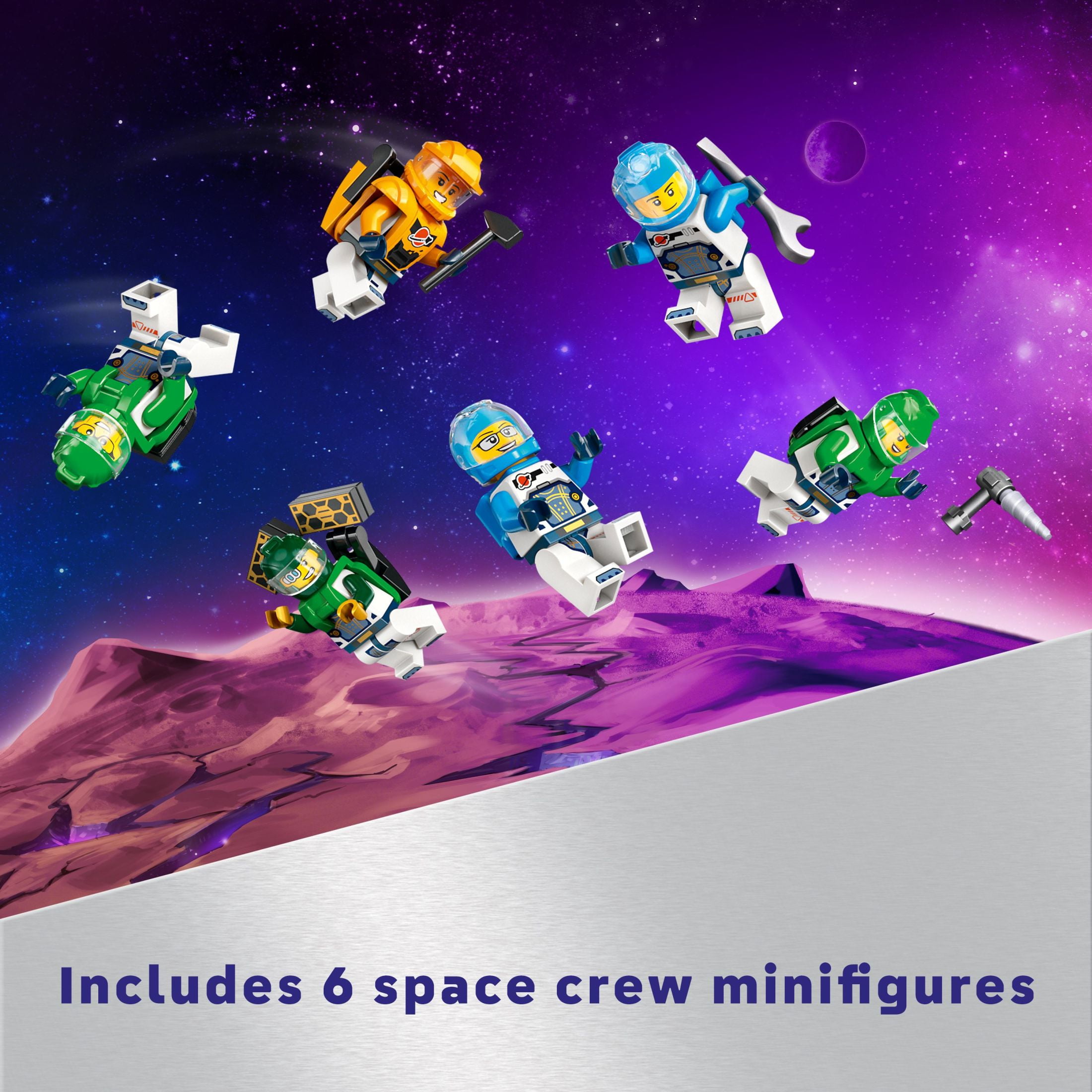 LEGO City Modular Space Station STEM Toy, Modular Exploration Science Toy with 6 Astronaut Minifigures, Gifts for Boys, Girls, and Kids Ages 7 and Up, Building Toy for Kids, 60433 - Image 7