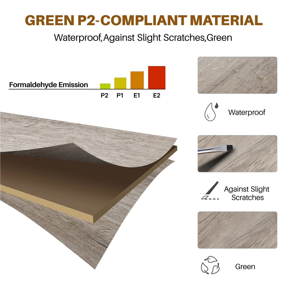 Alden Design Wooden Floor Storage Cabinet with Shelves 3 Drawers for Living Room Entryway Kitchen, Gray - Image 6