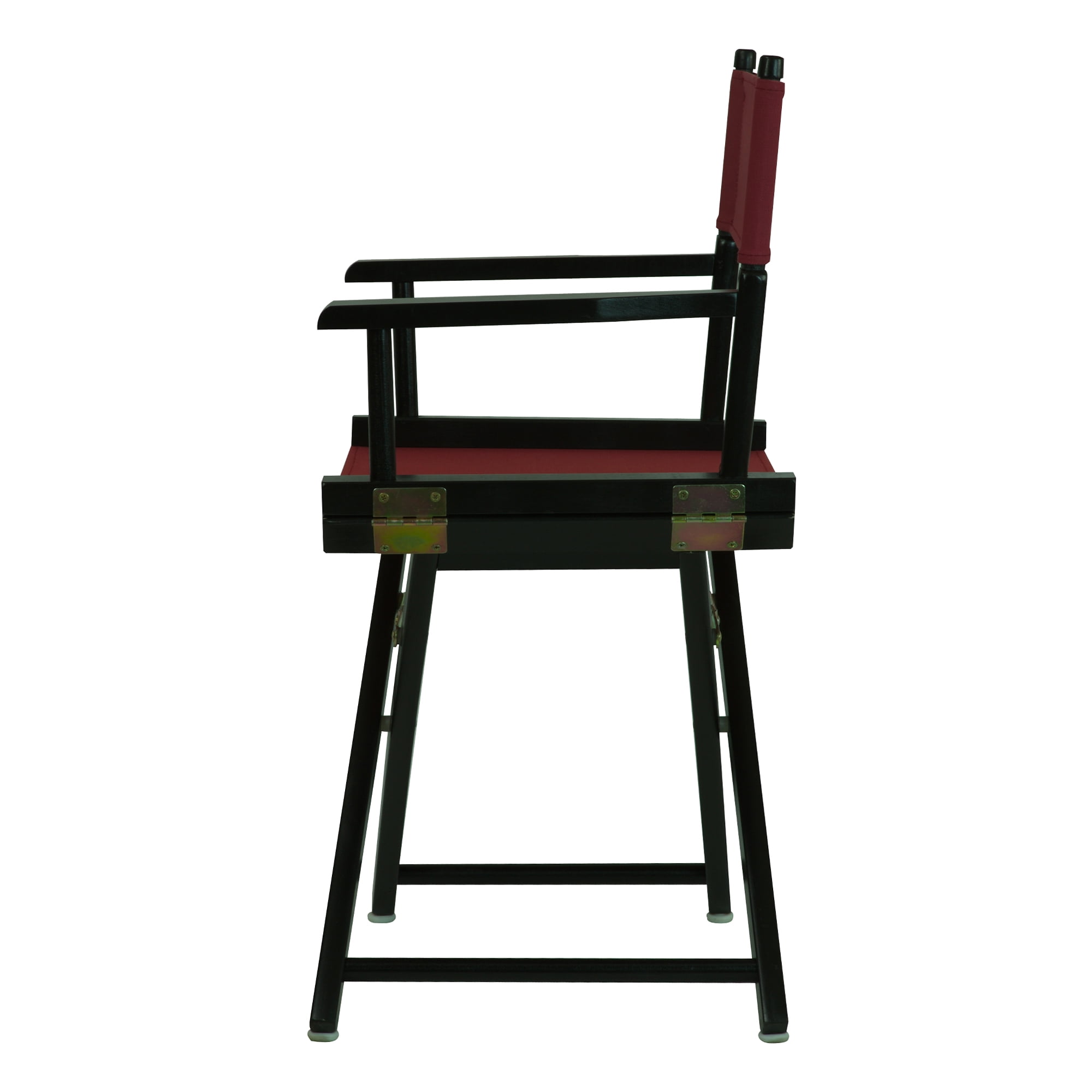 18" Director's Chair Black Frame-Burgundy Canvas - Image 5
