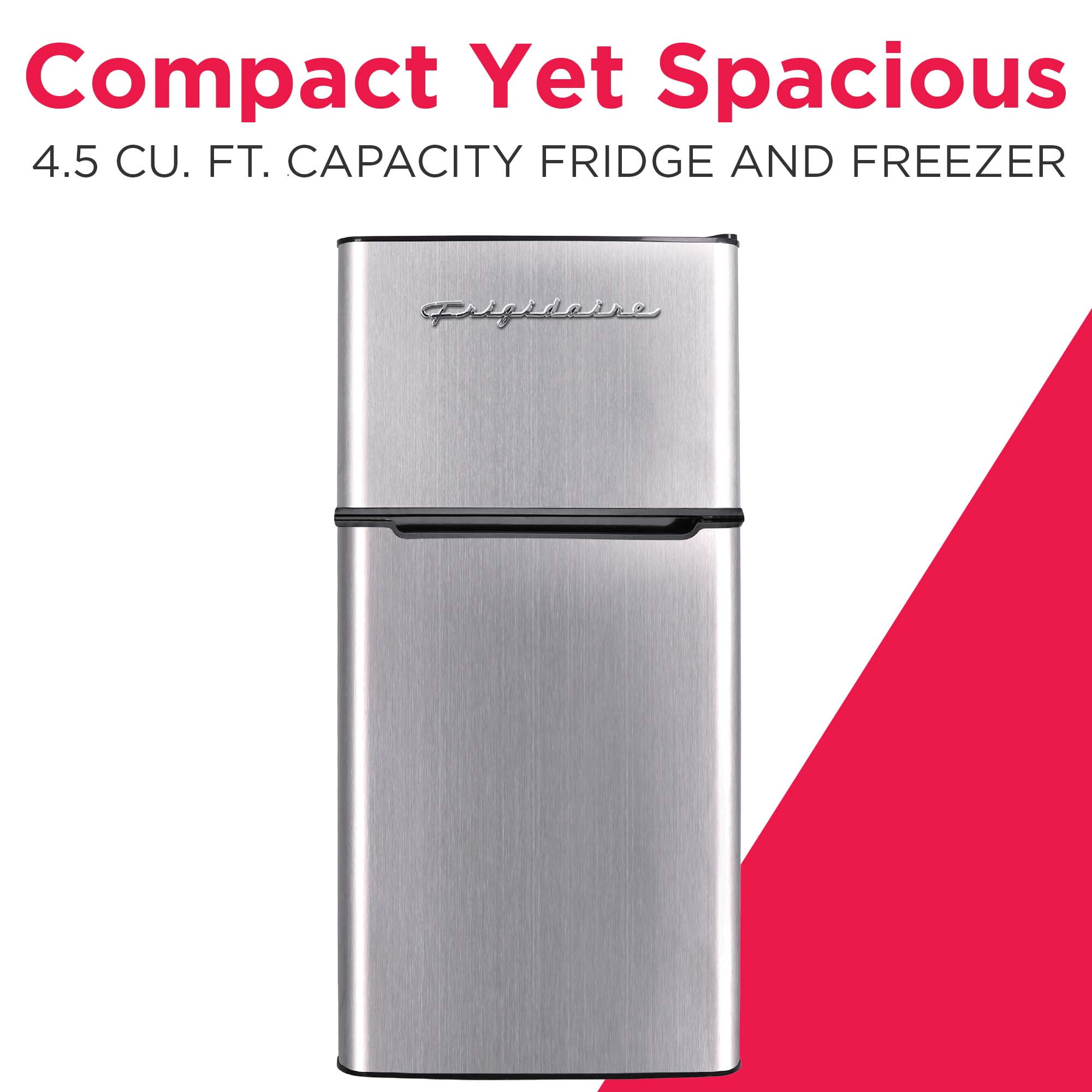Frigidaire, 4.5 Cu. ft., 2 Door Compact Refrigerator-Chrome Trim, EFR451, Platinum - Image 10