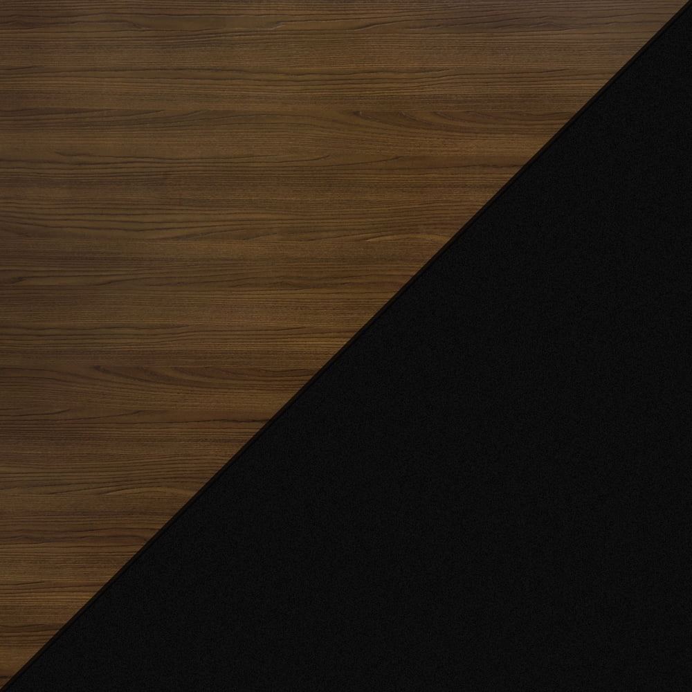 Polifurniture Mallorca 71 in. Modern Bookcase with 3 Shelves and 2 Drawers, Black & Walnut - Image 8