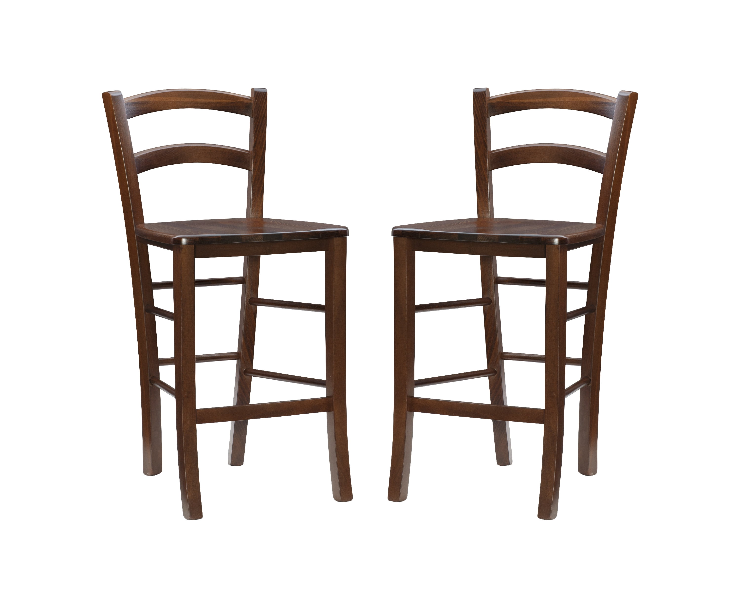 Linon Marica 24.5" Counter Stools, Dark Walnut Finish, Set of 2 - Image 4