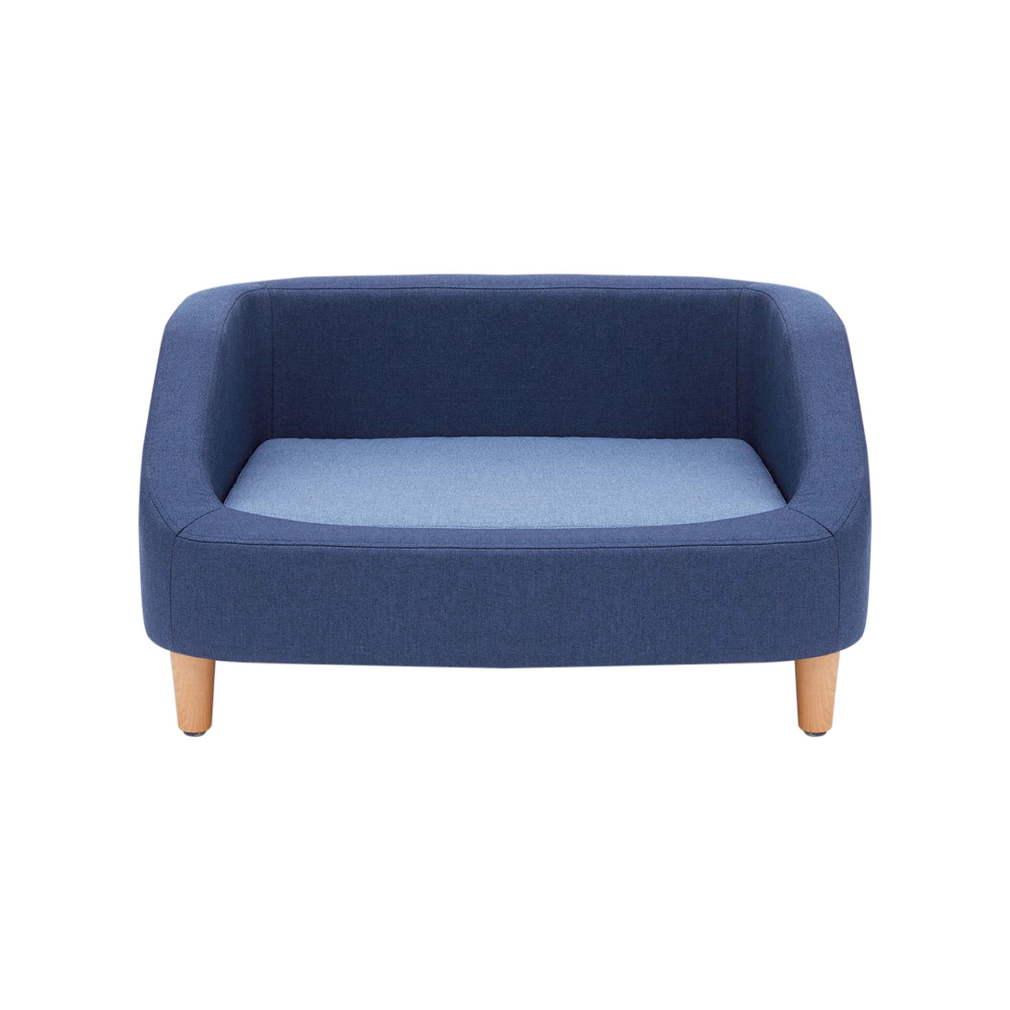 Teamson Pets Bennett Linen Sofa Dog Bed for Pets Up to 66 lbs, Navy - Image 3