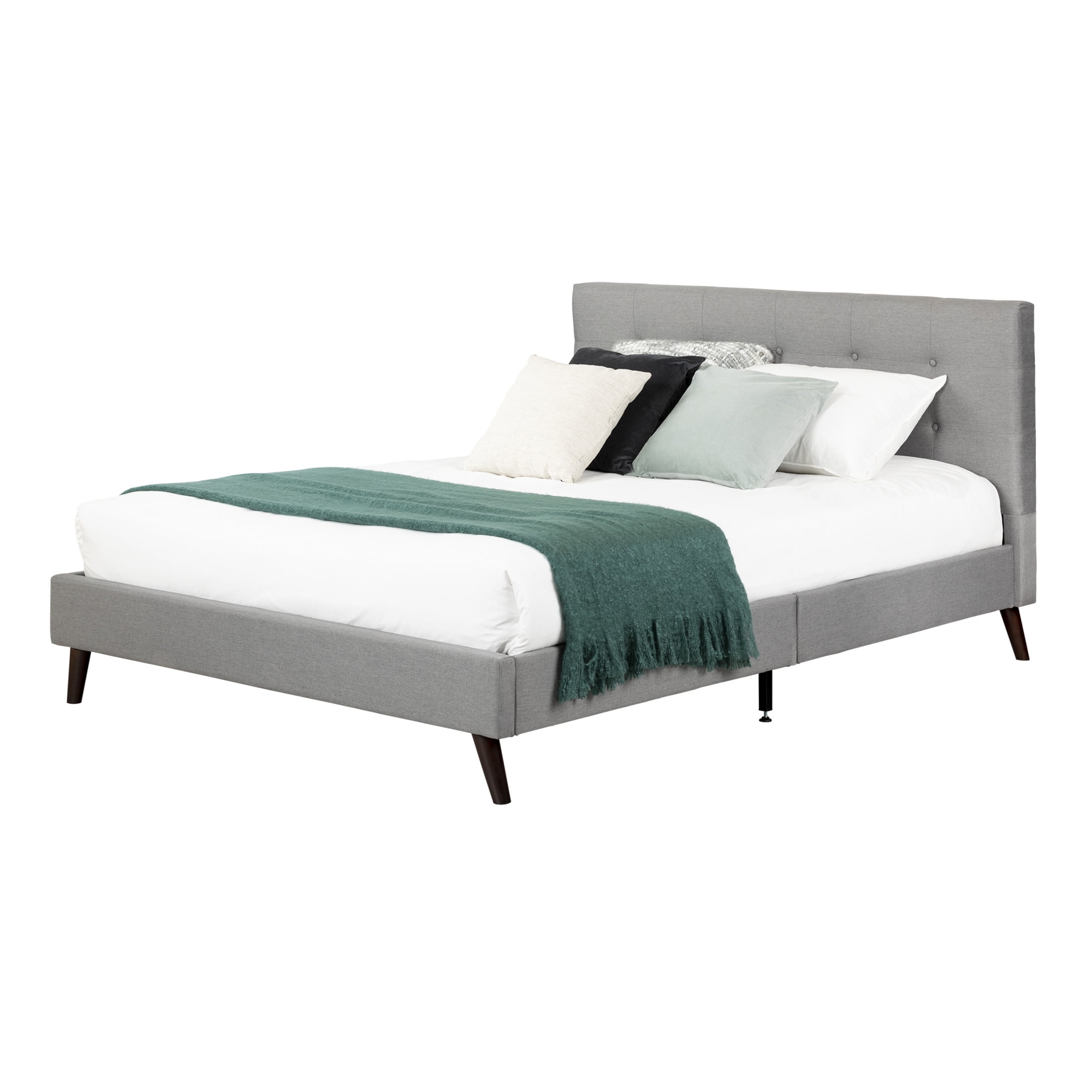 South Shore Fusion, Contemporary Bed, Queen Gray - Image 2