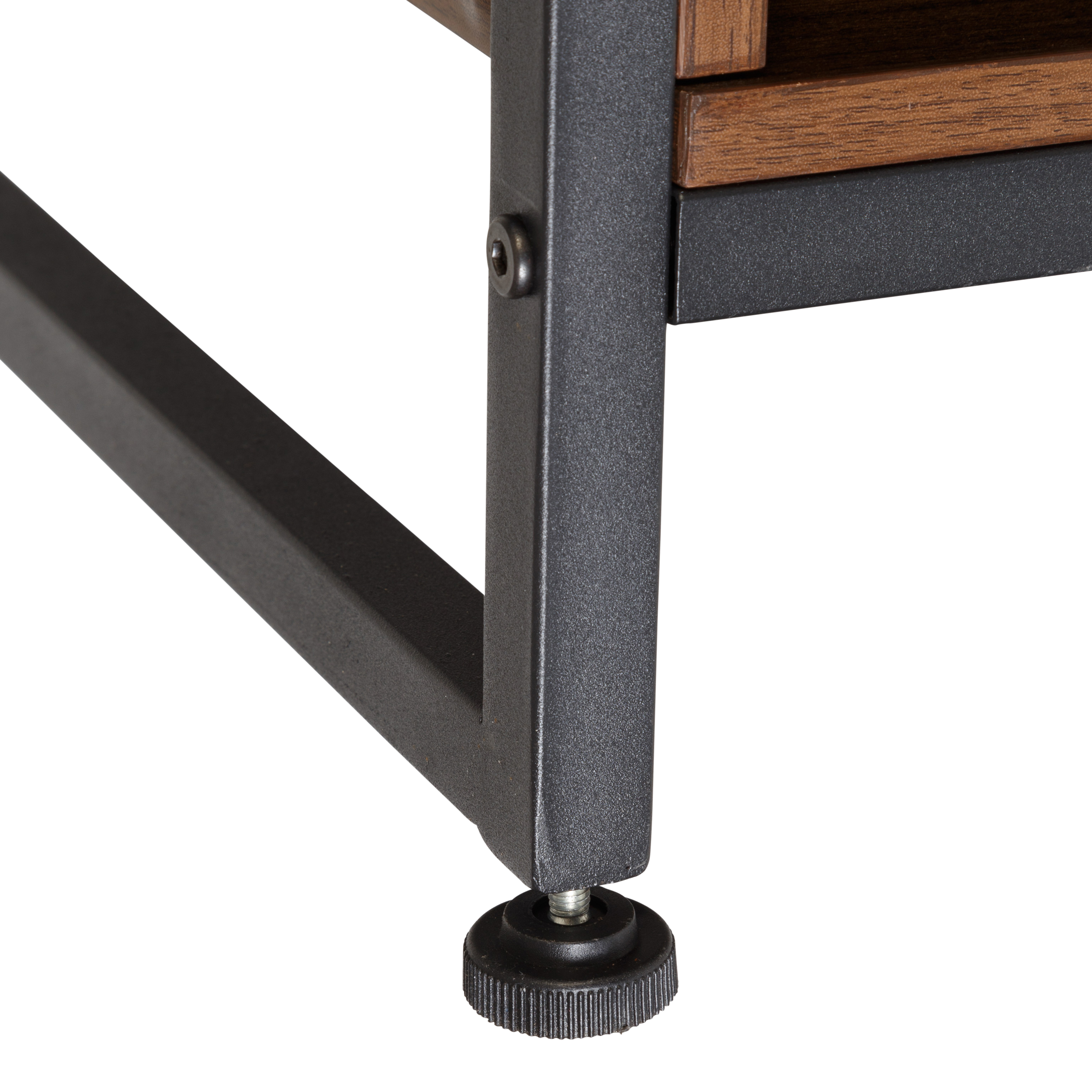 Honey-Can-Do 65" Baker's Rack with 4 Storage Shelves and 7 Wine Storage Compartments, Black/Walnut - Image 11