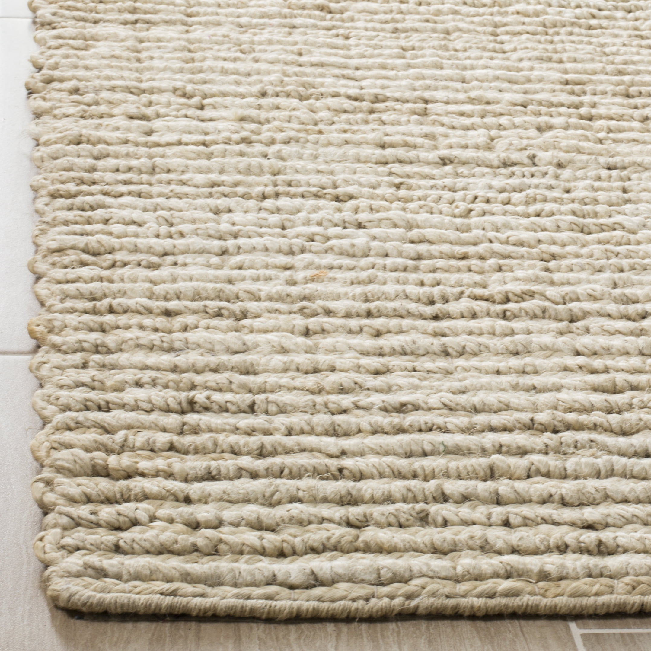 SAFAVIEH Natural Fiber Sheryll Solid Braided Jute Area Rug, Ivory, 5' x 8' - Image 5