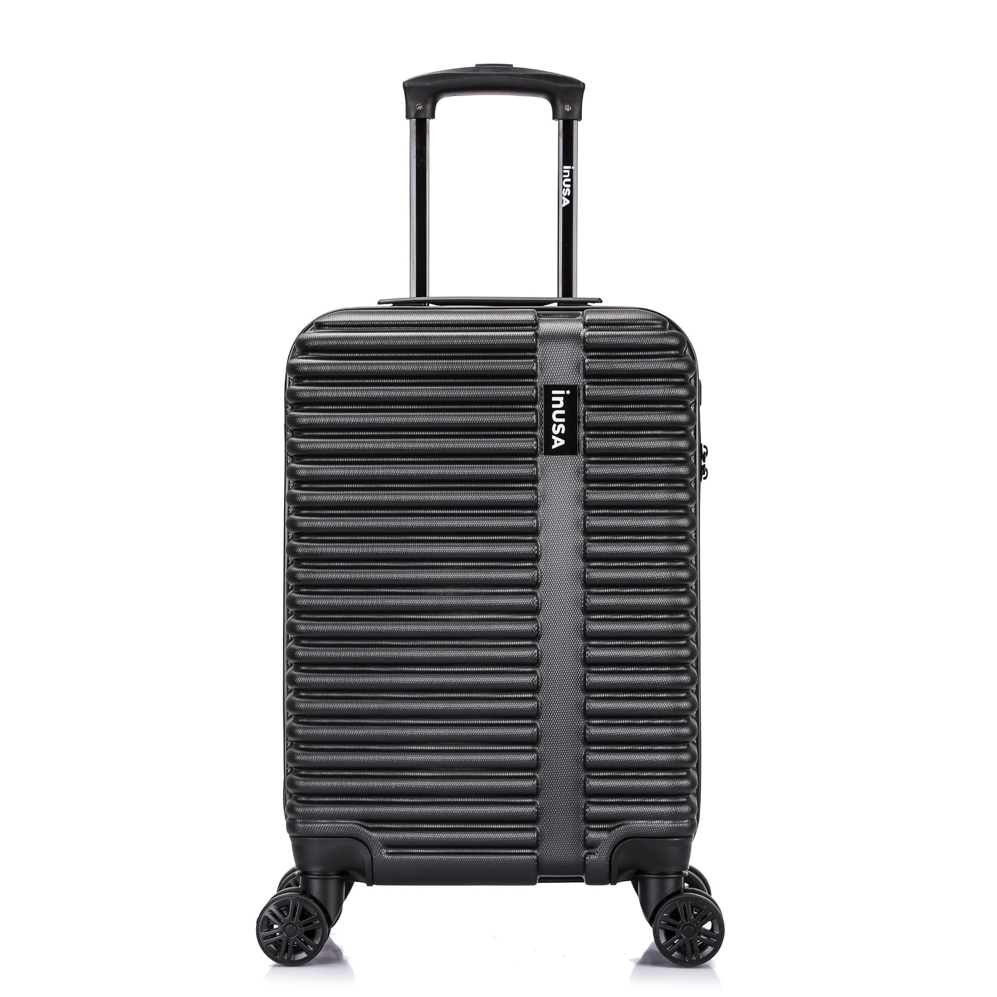 InUSA Ally 20" Hardside Lightweight Luggage with Spinner Wheels, Handle and Trolley, Black - Image 6
