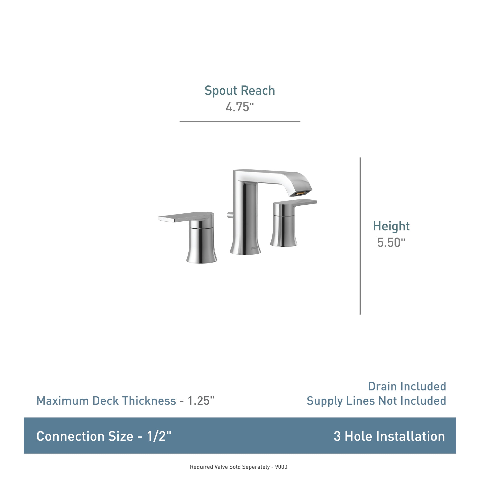 Moen T6708BN Brushed nickel two-handle bathroom faucet - Image 7