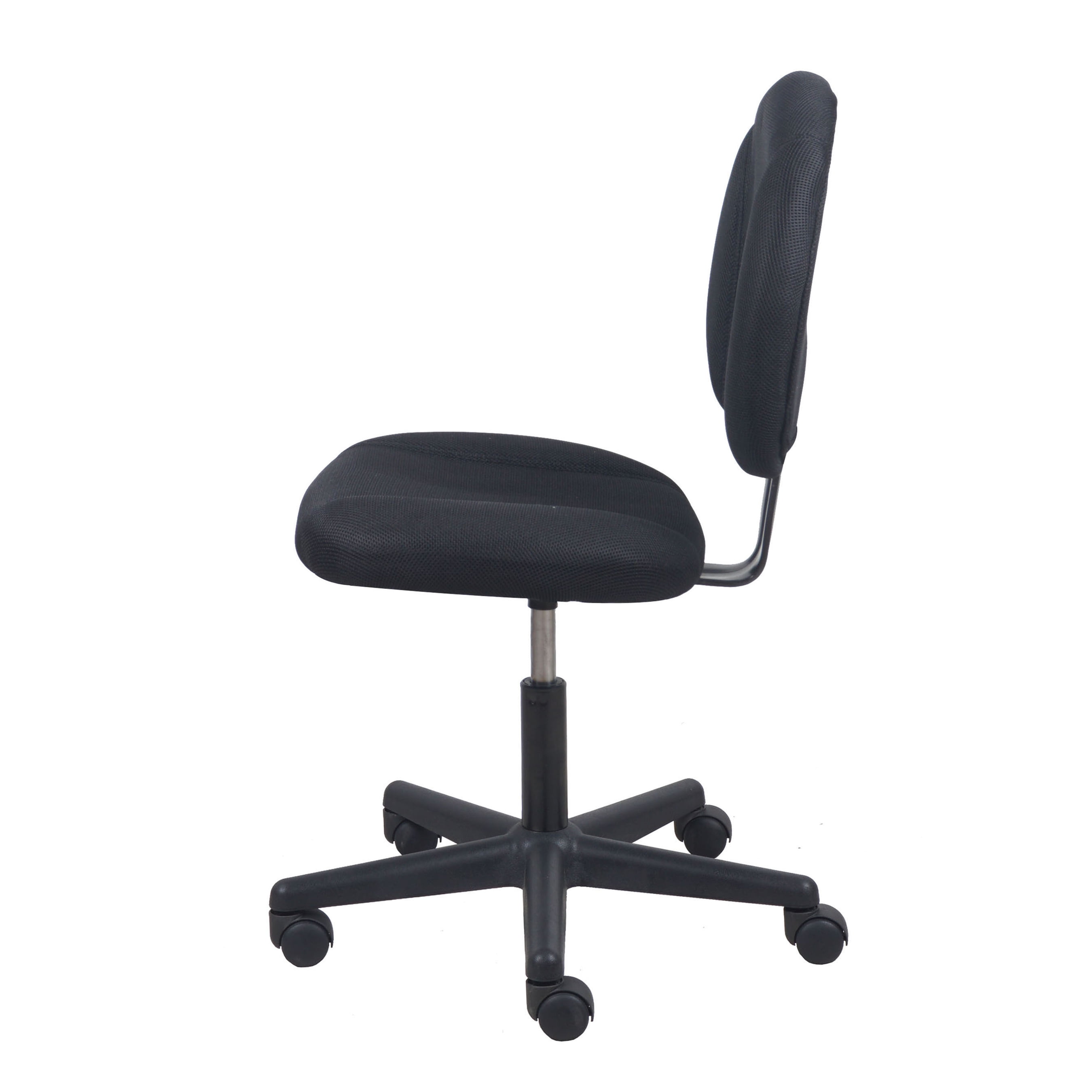 OFM Essentials Collection Upholstered Armless Swivel Task Chair, in Black (ESS-3060) - Image 3