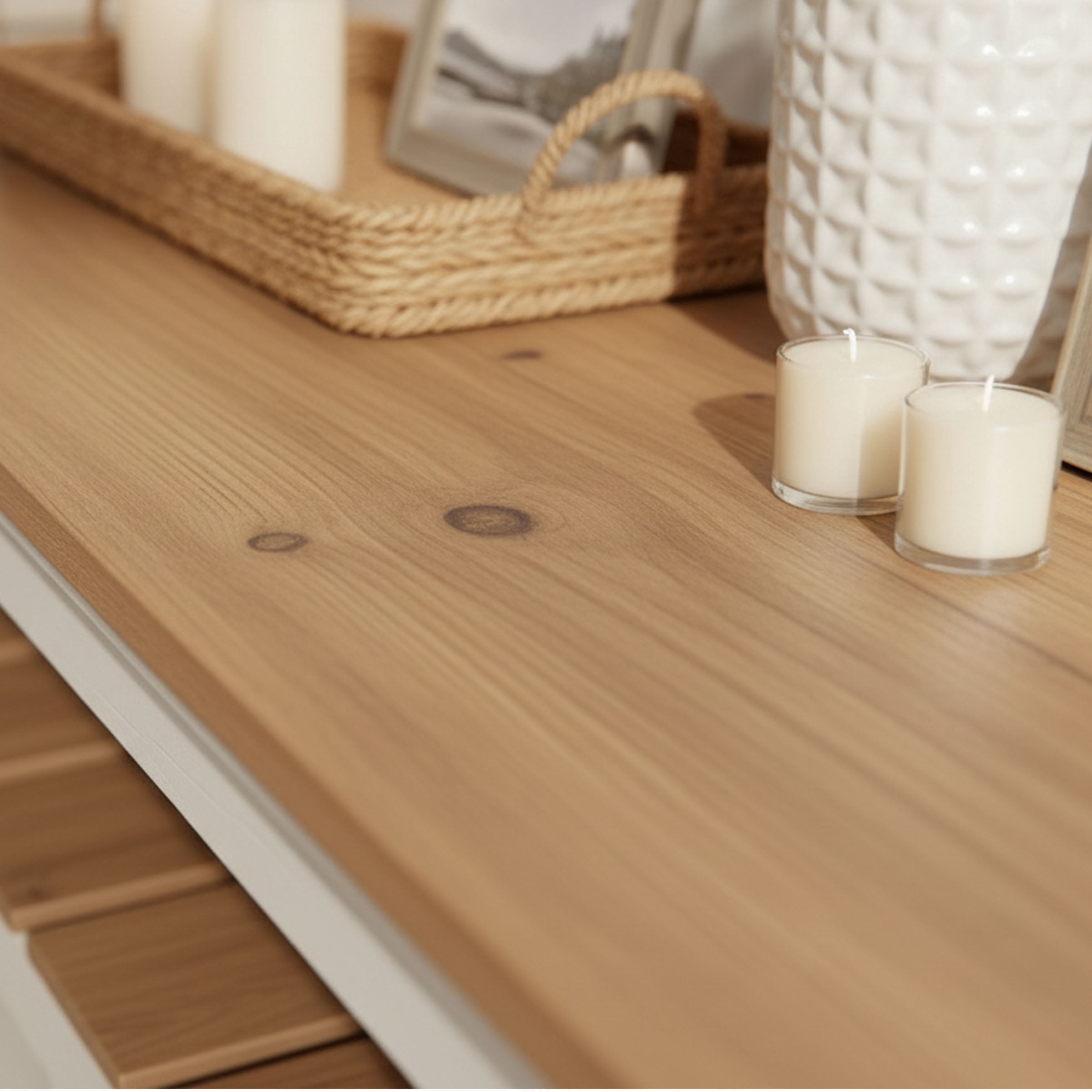 Alaterre Furniture Savannah TV Stand with Storage - Accommodates 60 Inch Flat Screen TVs - Entertainment Center - Coastal and Modern Farmhouse Living Room Furniture (Ivory) - Image 11