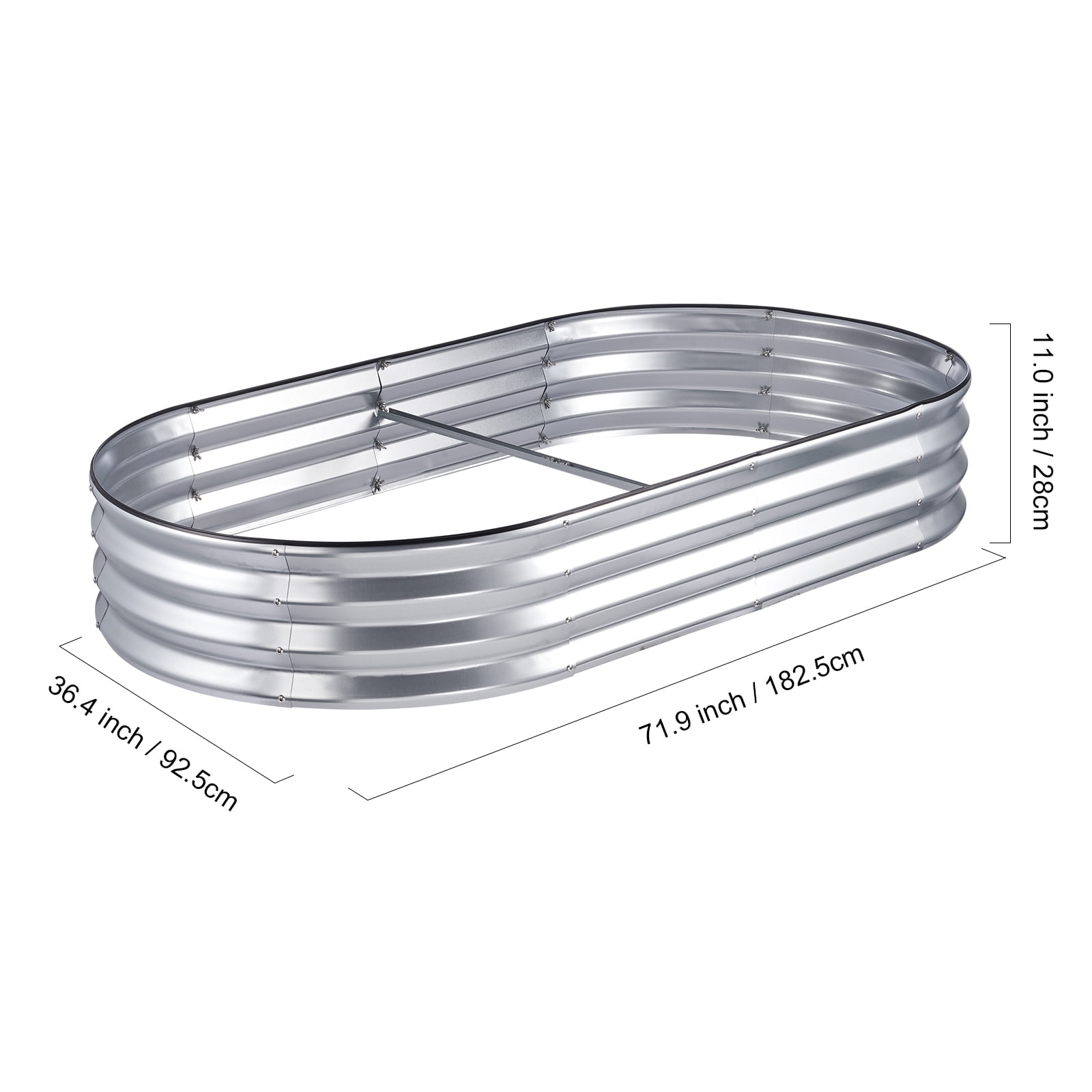 VEVOR Raised Garden Bed, 6 x 3 x 1 ft Galvanized Metal Planter Box, Outdoor Planting Boxes with Open Base Water-proof and Corrosion-proof to Withstand A Variety of Outdoor Weather Conditions - Image 4