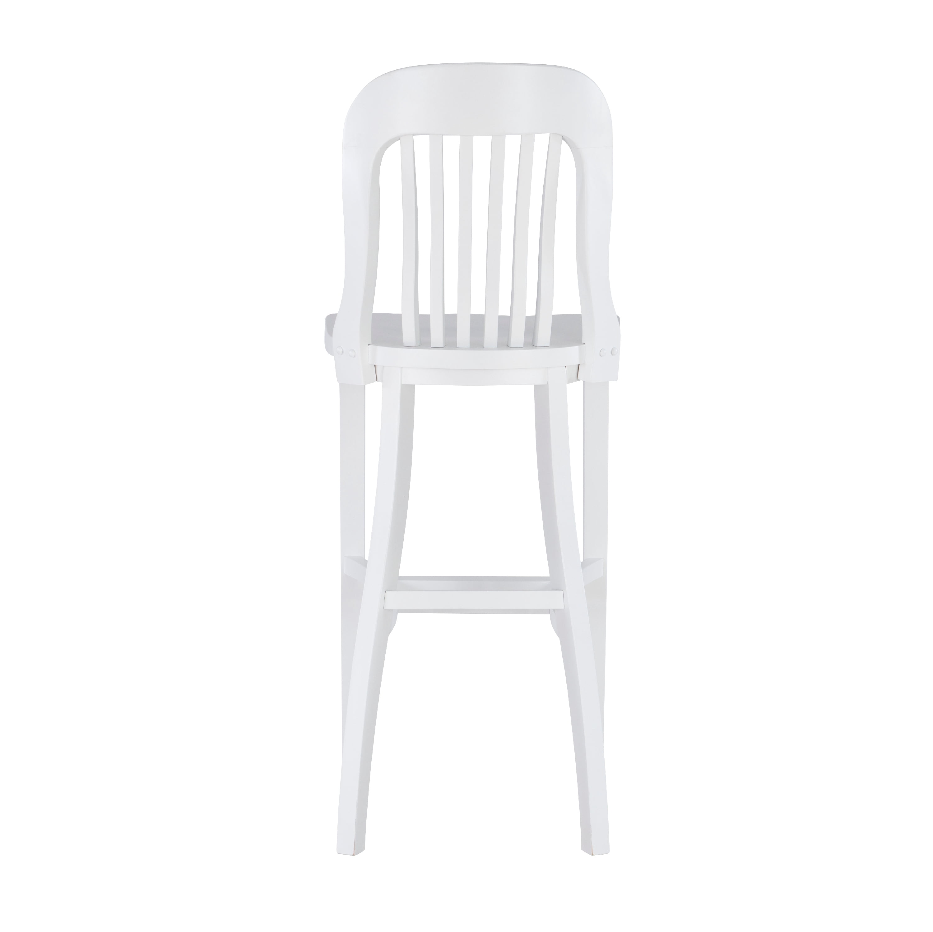 Linon Conway 31" High Back Bar Stools, Set of 2, Classic White - Image 4