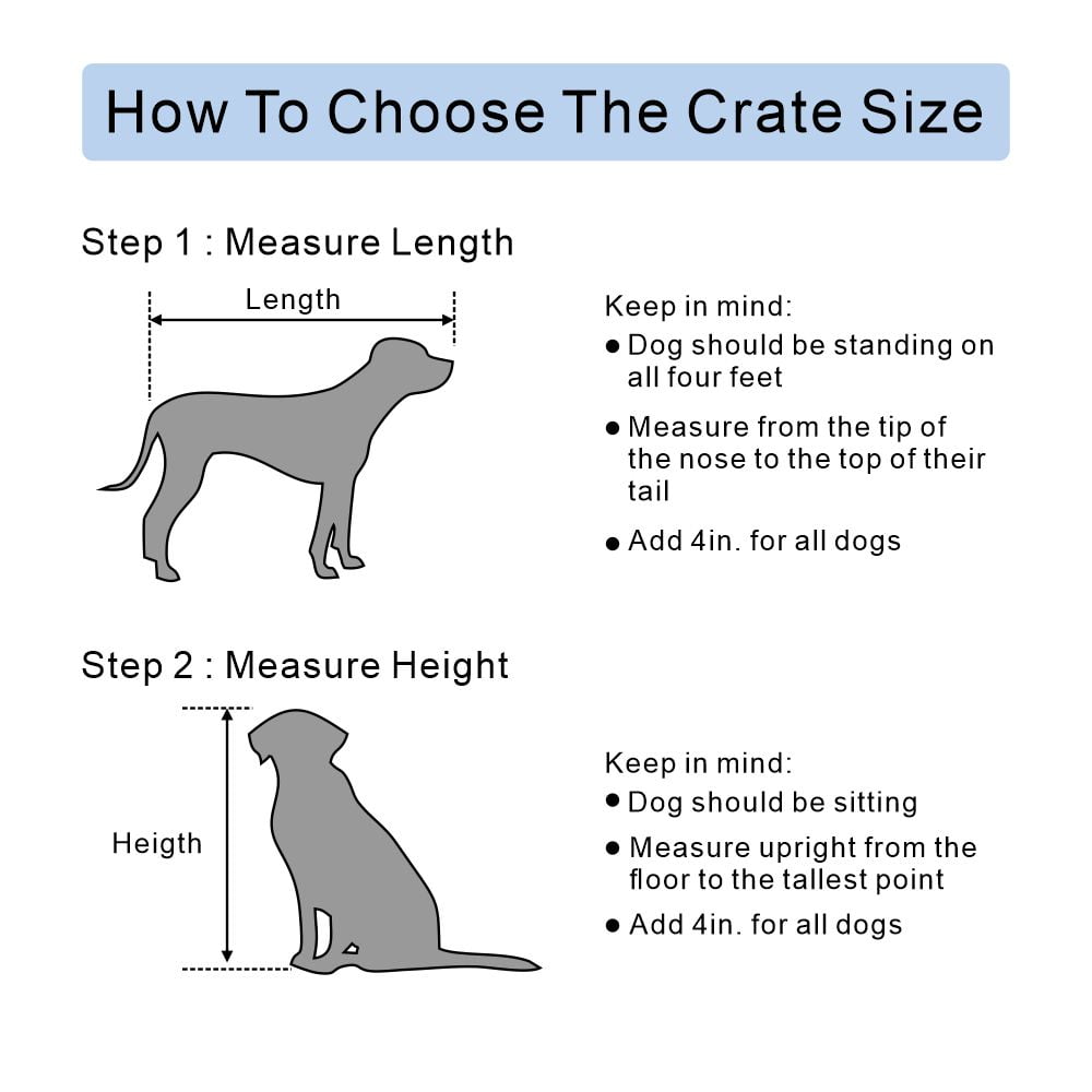 Unipaws Pet Crate End Table, Double Doors Wooden Wire Dog Kennel with Pet Bed, Large Dog Crate - Image 5