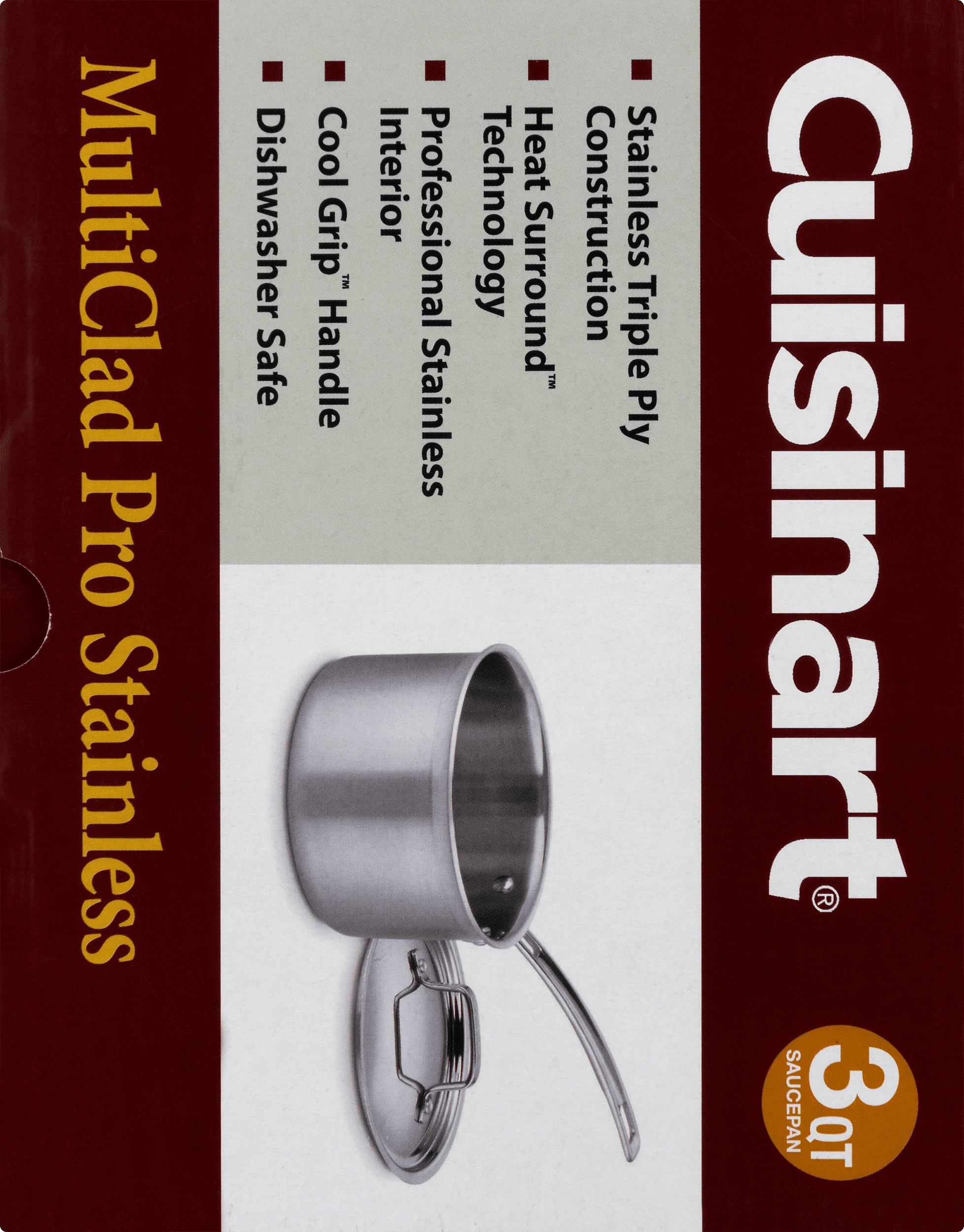 Cuisinart MultiClad Pro Triple Ply Stainless 3-Quart Saucepan - Image 6