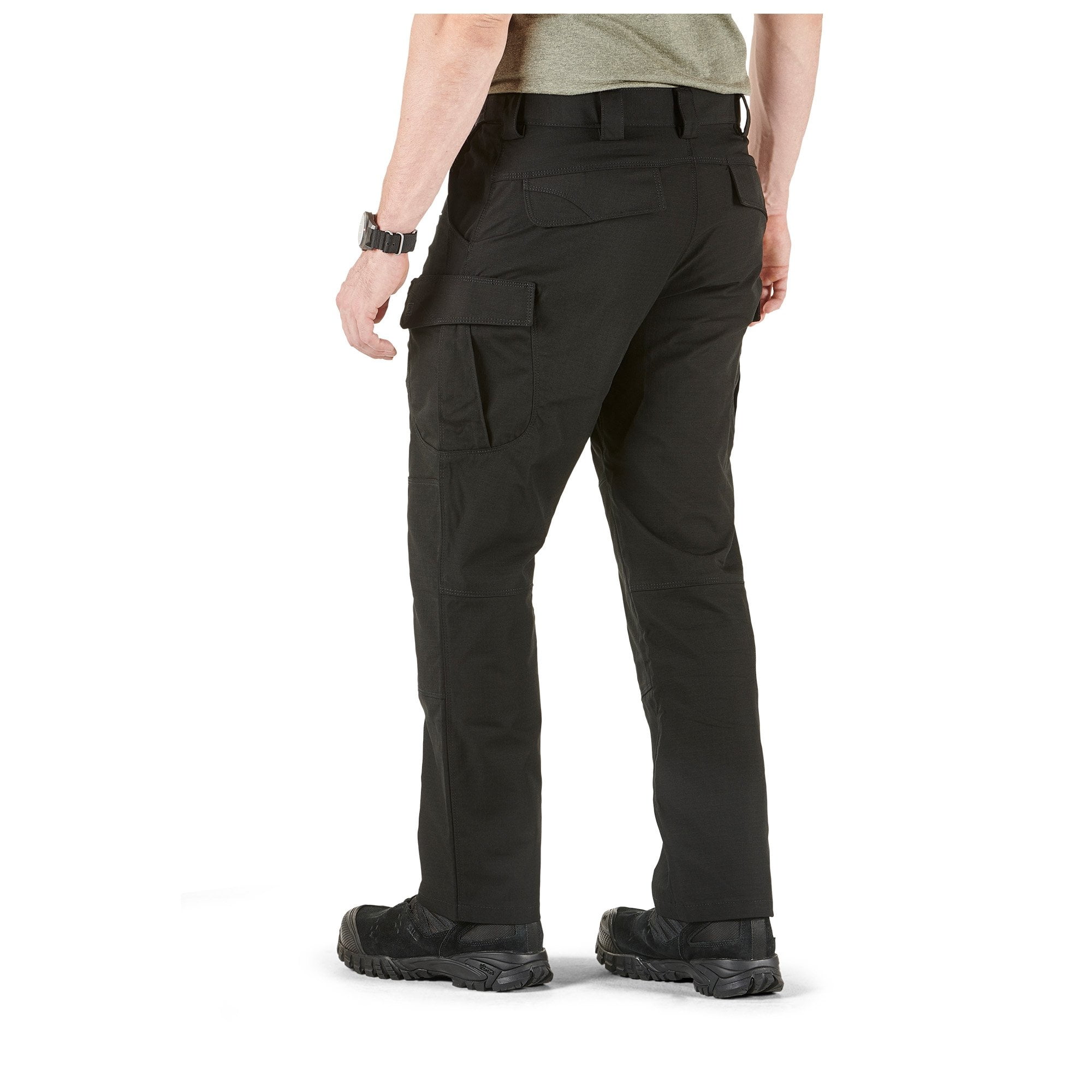 5.11 Work Gear Men's Stryke Pants, Adjustable Waistband, Stretchable Flex-Tac Fabric, Black, 38W x 36L, Style 74369 - Image 2