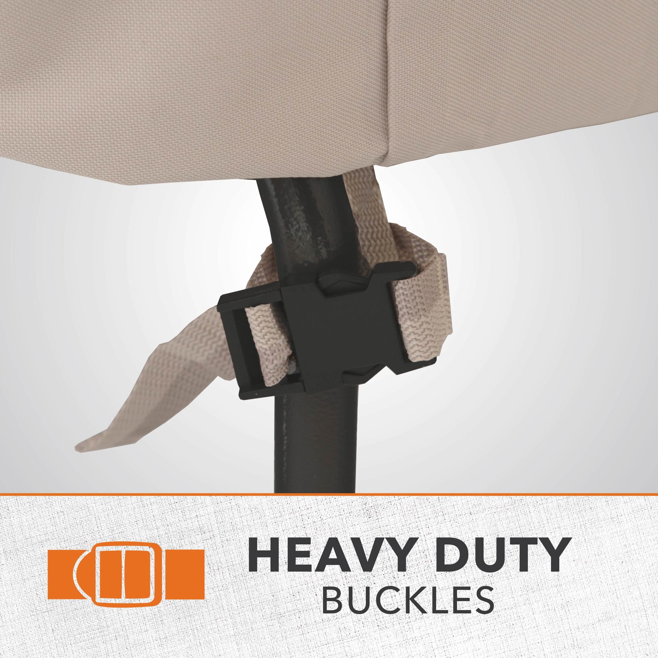 Modern Leisure Monterey Outdoor Patio Bar Table & Chair Set Cover, 66"L x 64"W x 34"H, Beige - Image 3