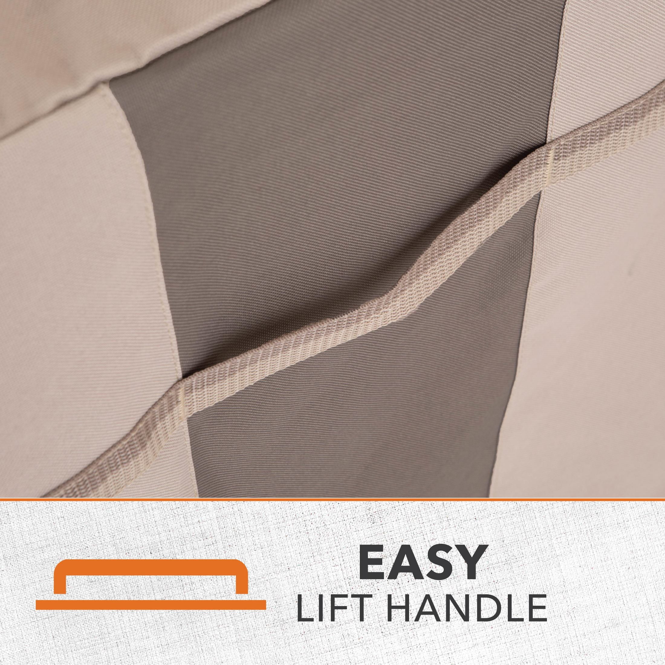 Modern Leisure Monterey Outdoor Patio Bar Table & Chair Set Cover, 66"L x 64"W x 34"H, Beige - Image 6