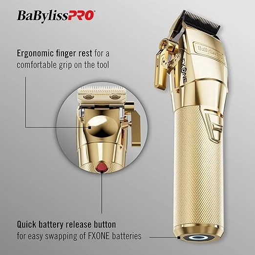 BaBylissPRO FXONE GOLDFX Metal Professional Hair Clippers - Image 9